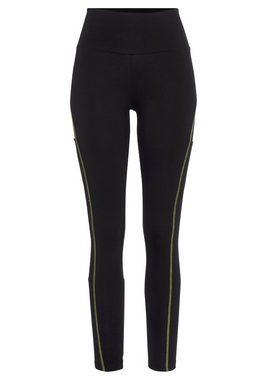 LASCANA ACTIVE Leggings -Sporthose mit Kontrastnähten und breitem Bund