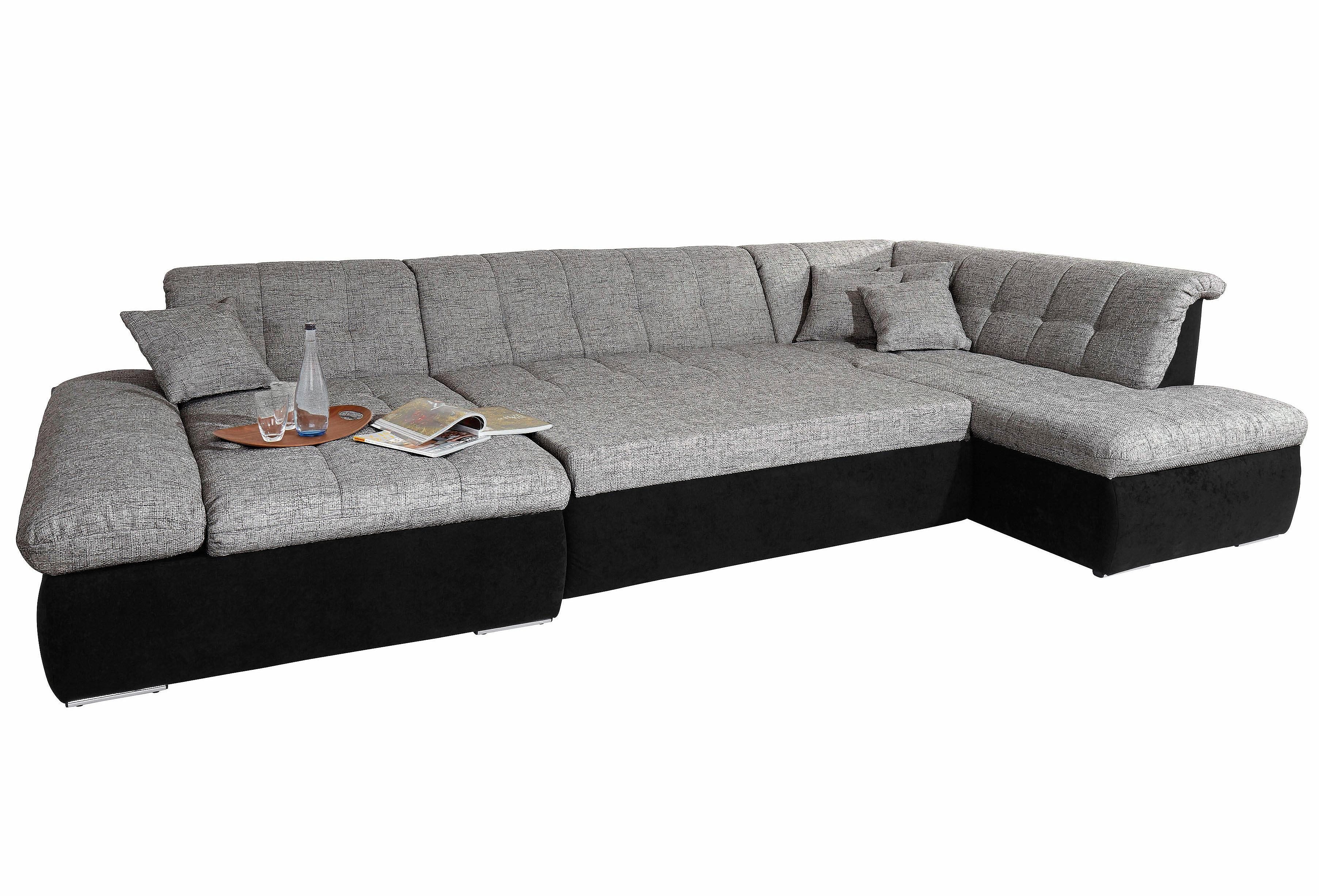 DOMO collection Wohnlandschaft MORIC 353x216x80 cm, mit viel Platz, U-Form, auch in Cord, im XXL-Format, wahlweise mit Bettfunktion und Armlehnenverstellung – Bild 2 von 5