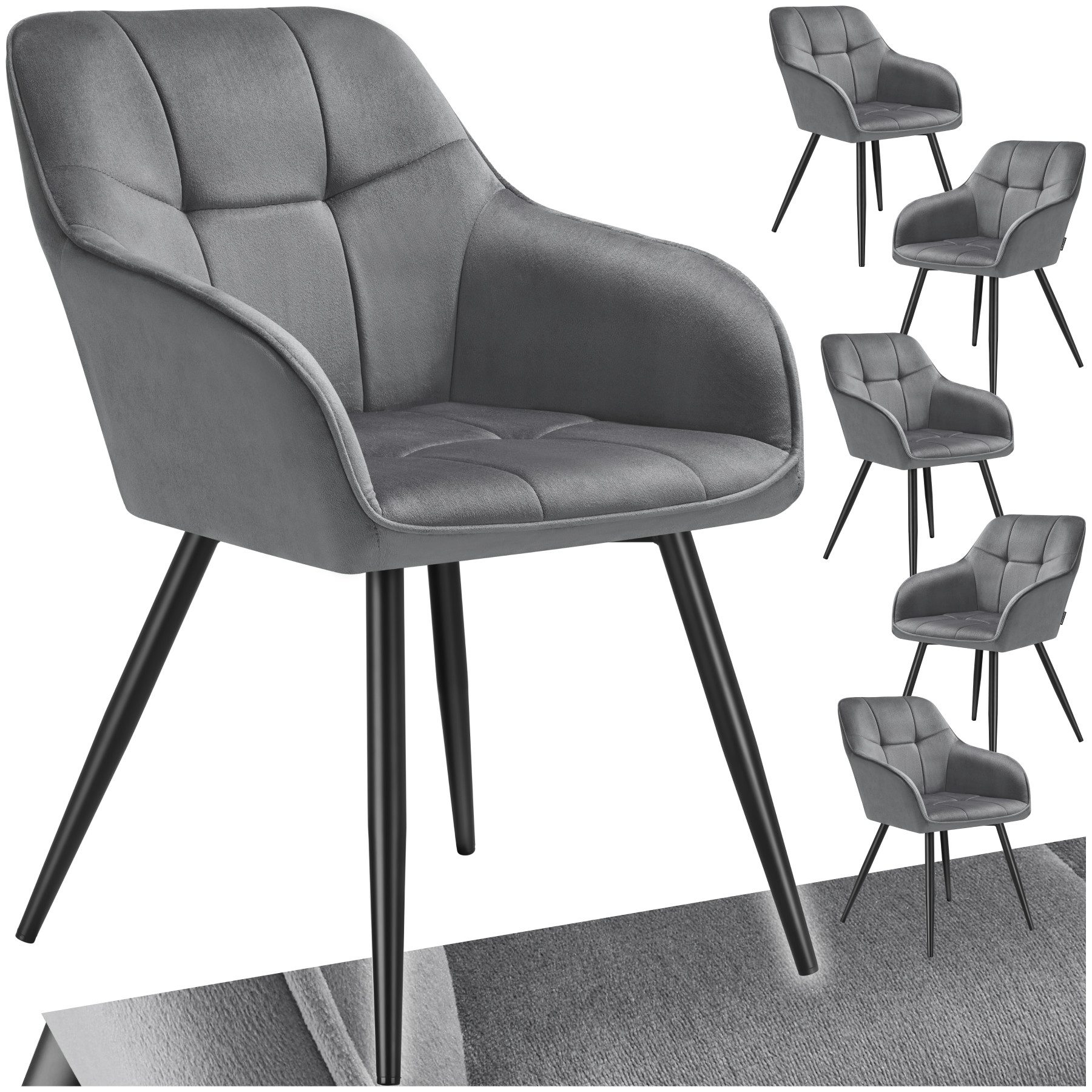 tectake Esszimmerstuhl Marilyn (Set, 6 St), günstig online kaufen