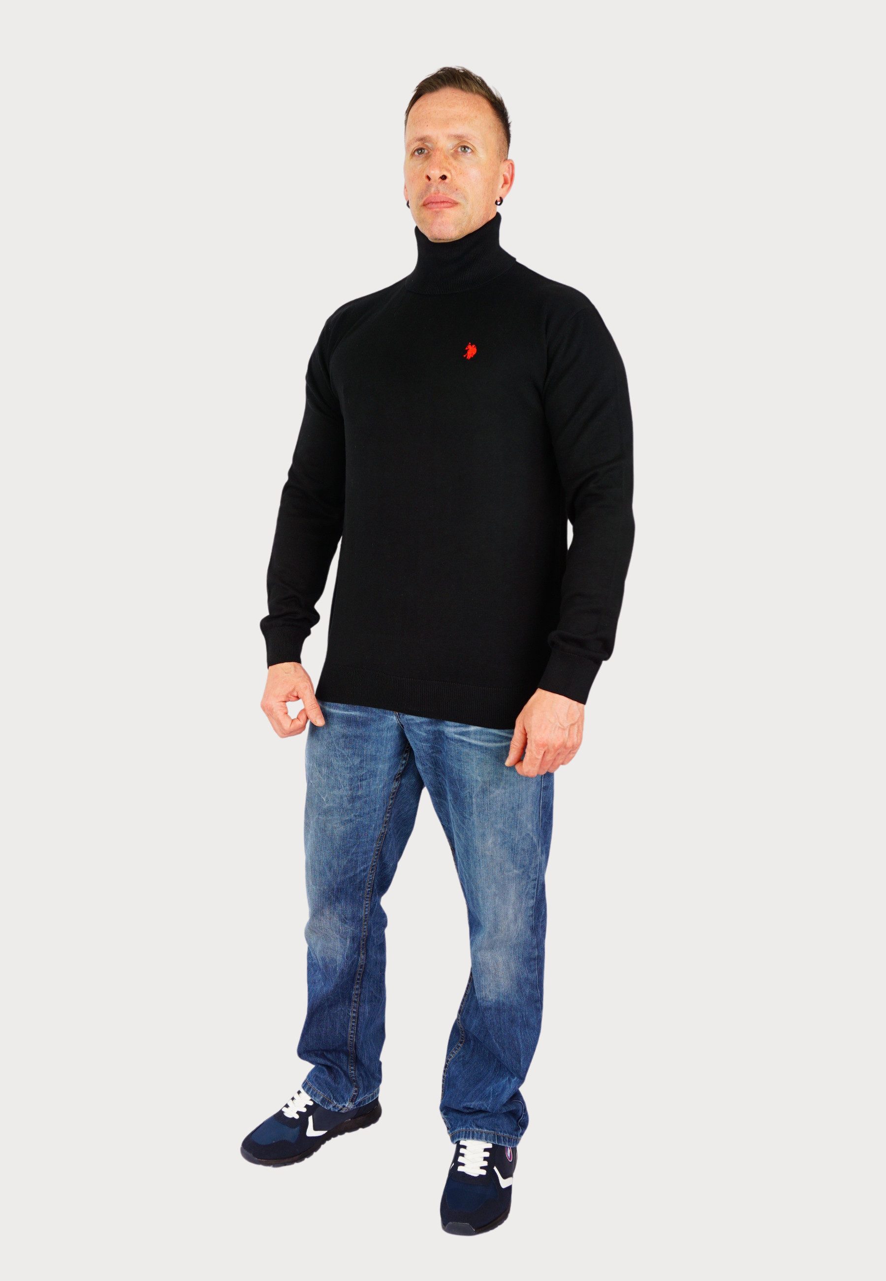 U.S. Polo Assn Strickpullover Rollkragenpullover Langarmshirt günstig online kaufen