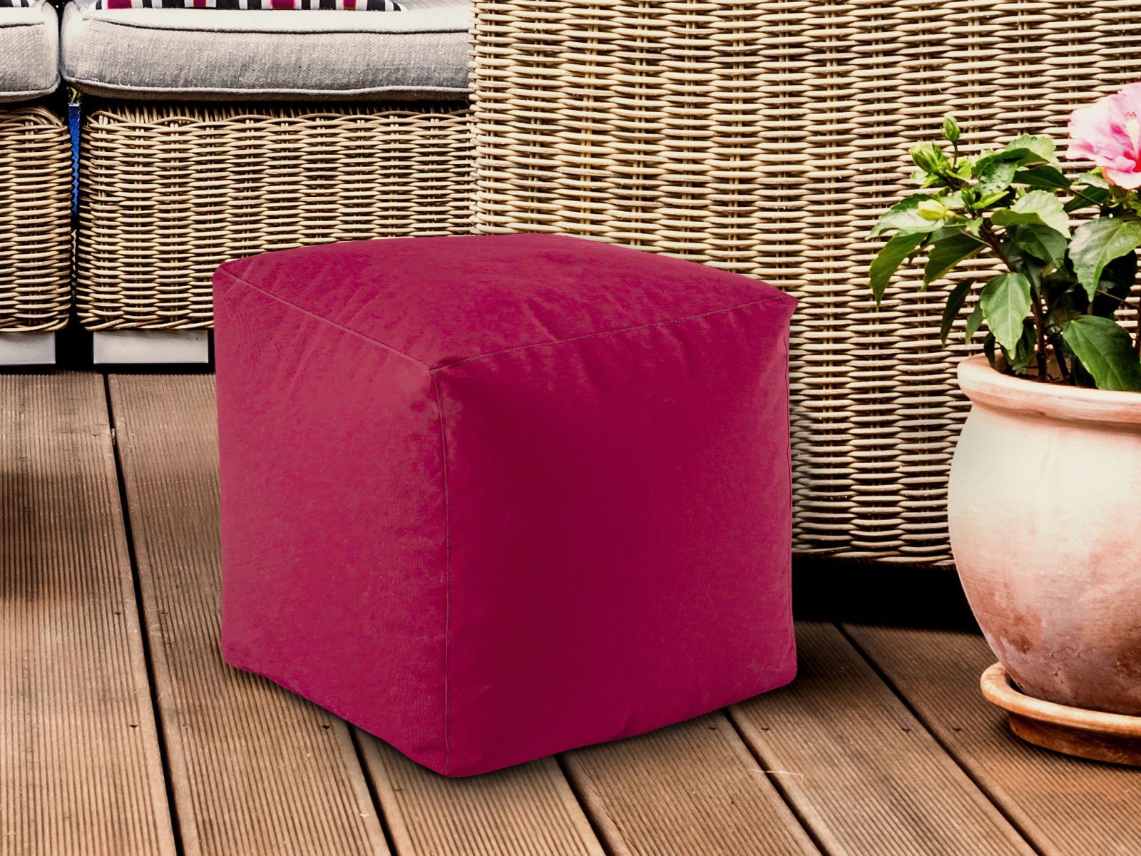Casamia Sitzhocker Sitzwürfel Sitzhocker 45x45x45cm Fußhocker Fußablage