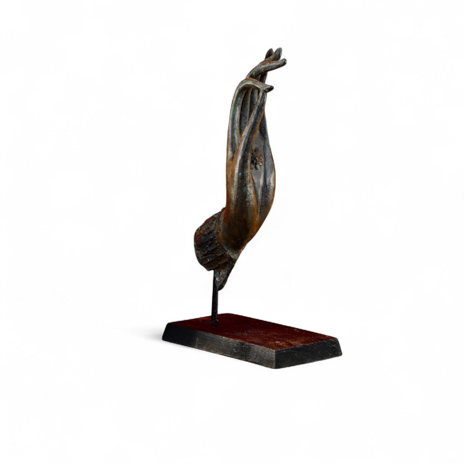Kinaree Skulptur Bronze Buddha Hand Statue, Handgefertigt, Unikat