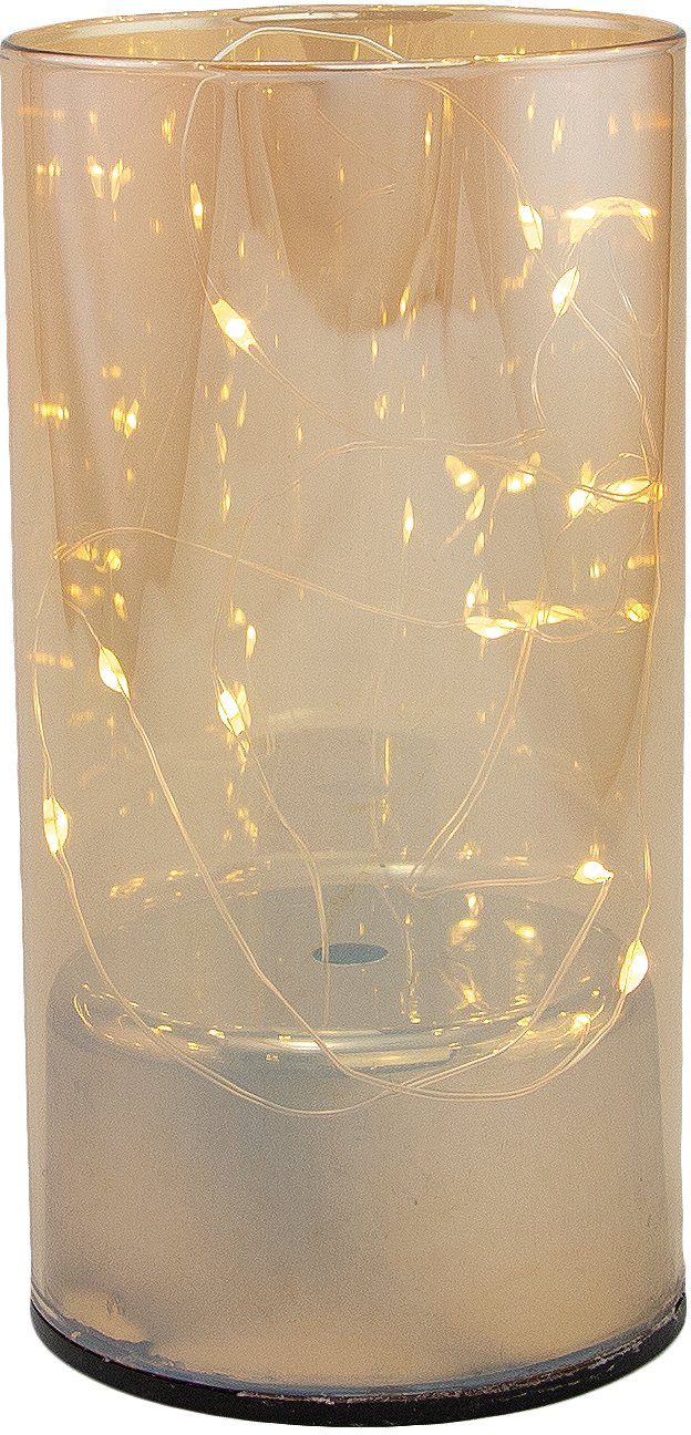 RIFFELMACHER & WEINBERGER Dekolicht, LED fest integriert, Neutralweiß, Weihnachtsdeko, aus Glas, mit 10 LEDs, Höhe ca. 15 cm | Leuchtfiguren