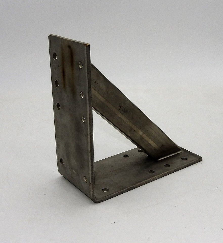 Thumbnail - dynamic24 Holzkonstruktionsbeschlag, Edelstahl Winkel 200x200x90mm verstärkt 5mm Schwerlast Bauwinkel