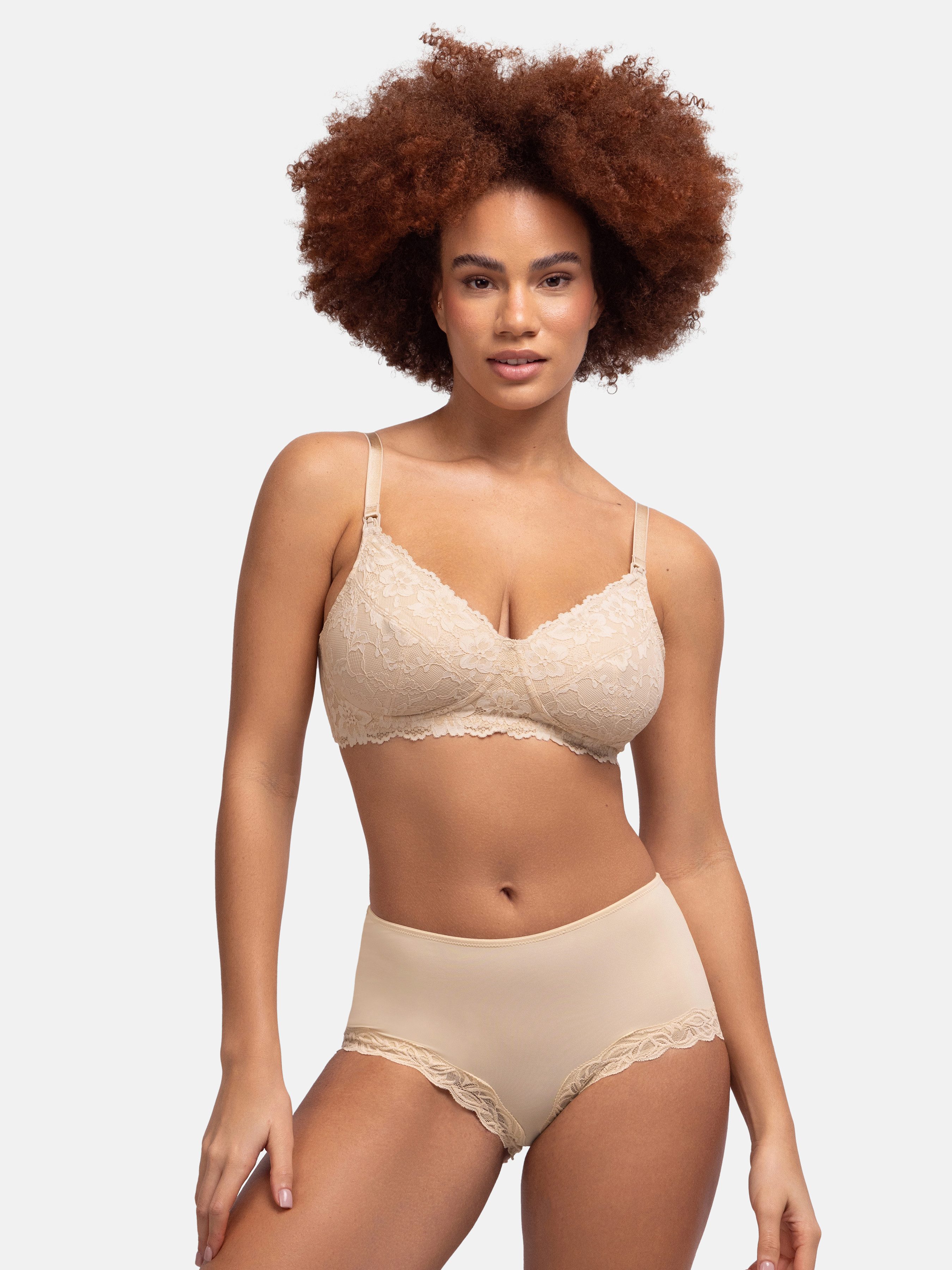 Dorina Still-BH Valeria Nursing Bra mit Bügel, Stillclips für Einhandbedienung, mit Spitze