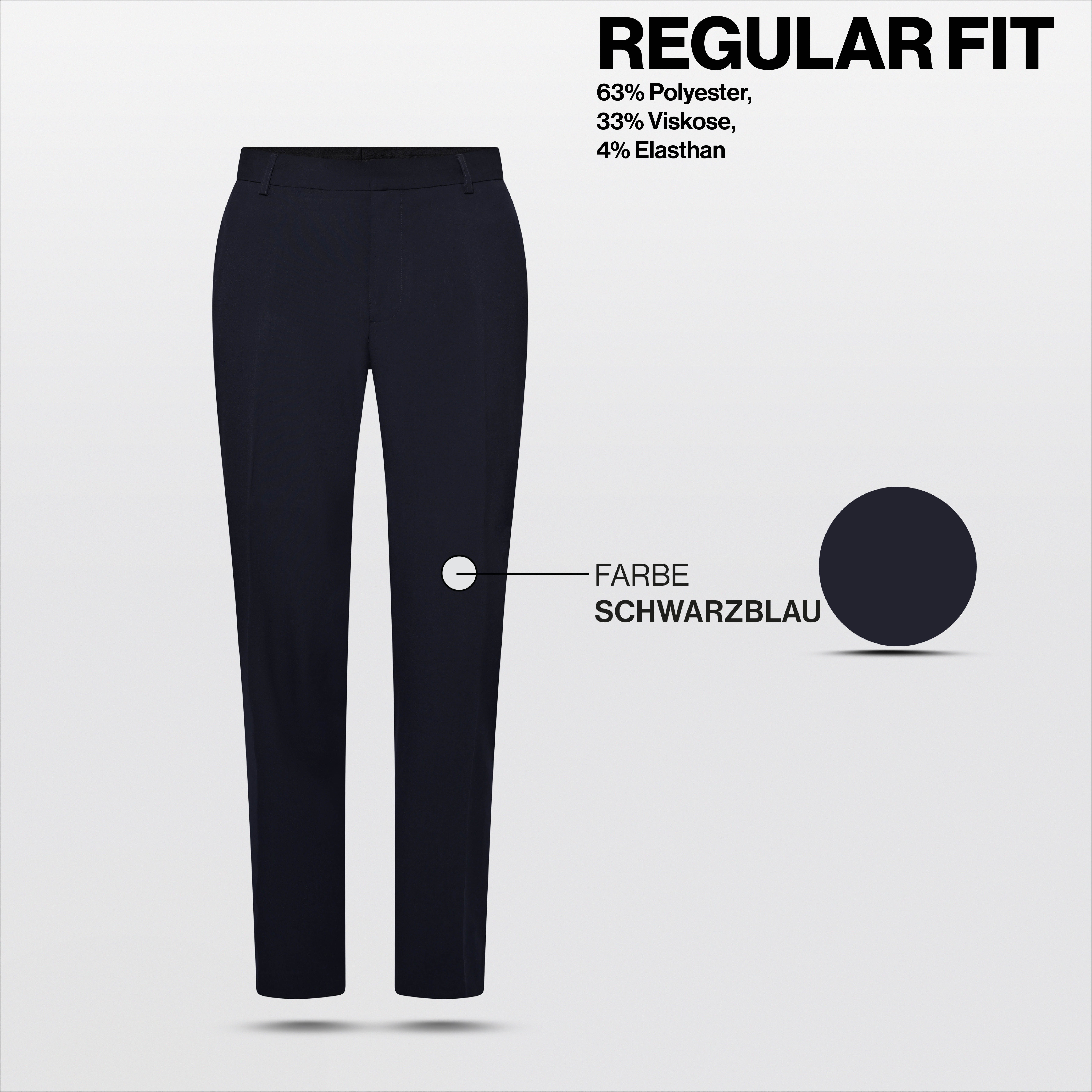 Hirschthal Anzughose Herren Business Anzughose Slim-Fit und Regular-Fit Hose in Kurz-, Lang- und Normalgrößen – Bild 5 von 5
