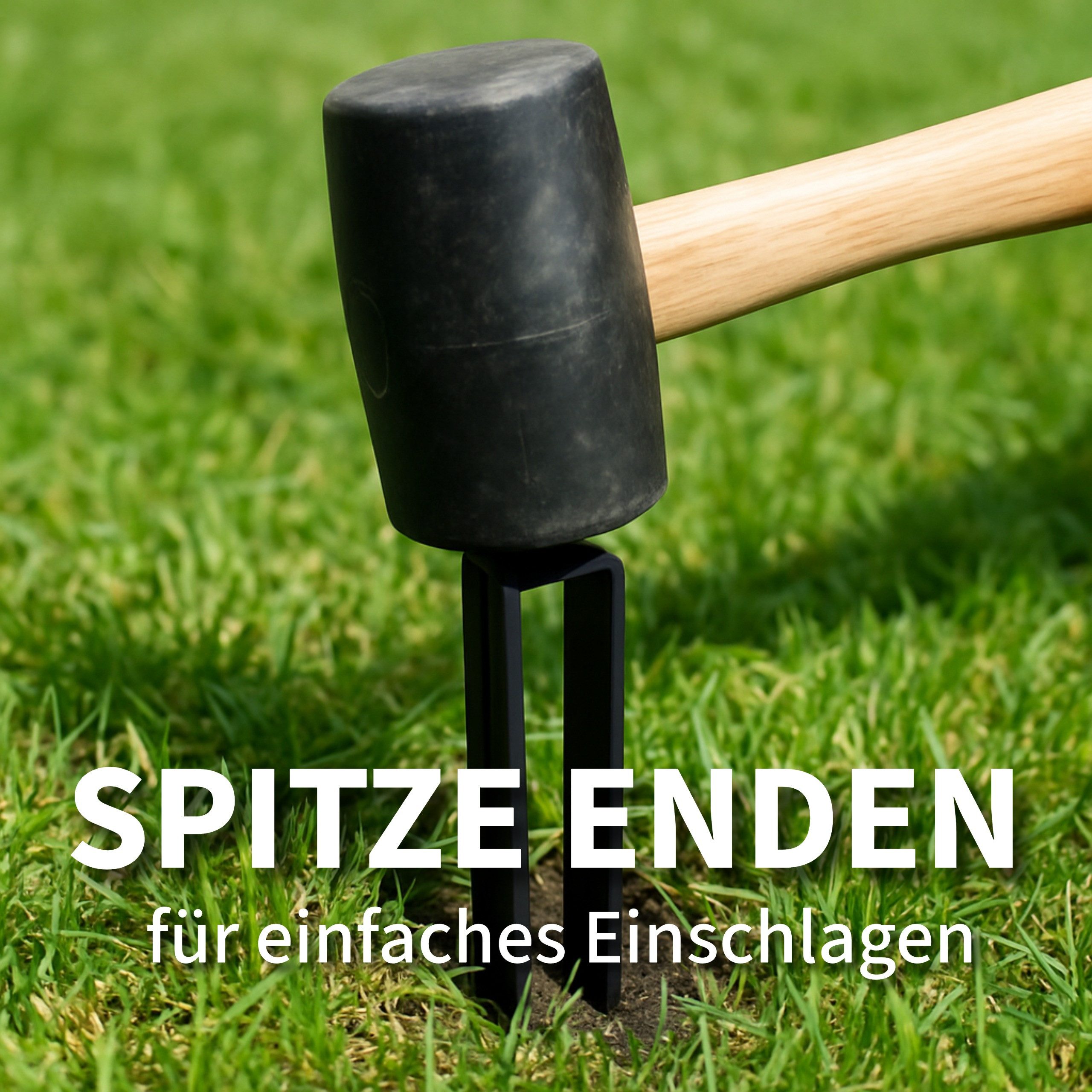 INTERGARDEN Bodenanker für Rosenbogen 4 Stück, Erdspieß, Bodenspieß, Befestigung Rankhilfe, (4-St)