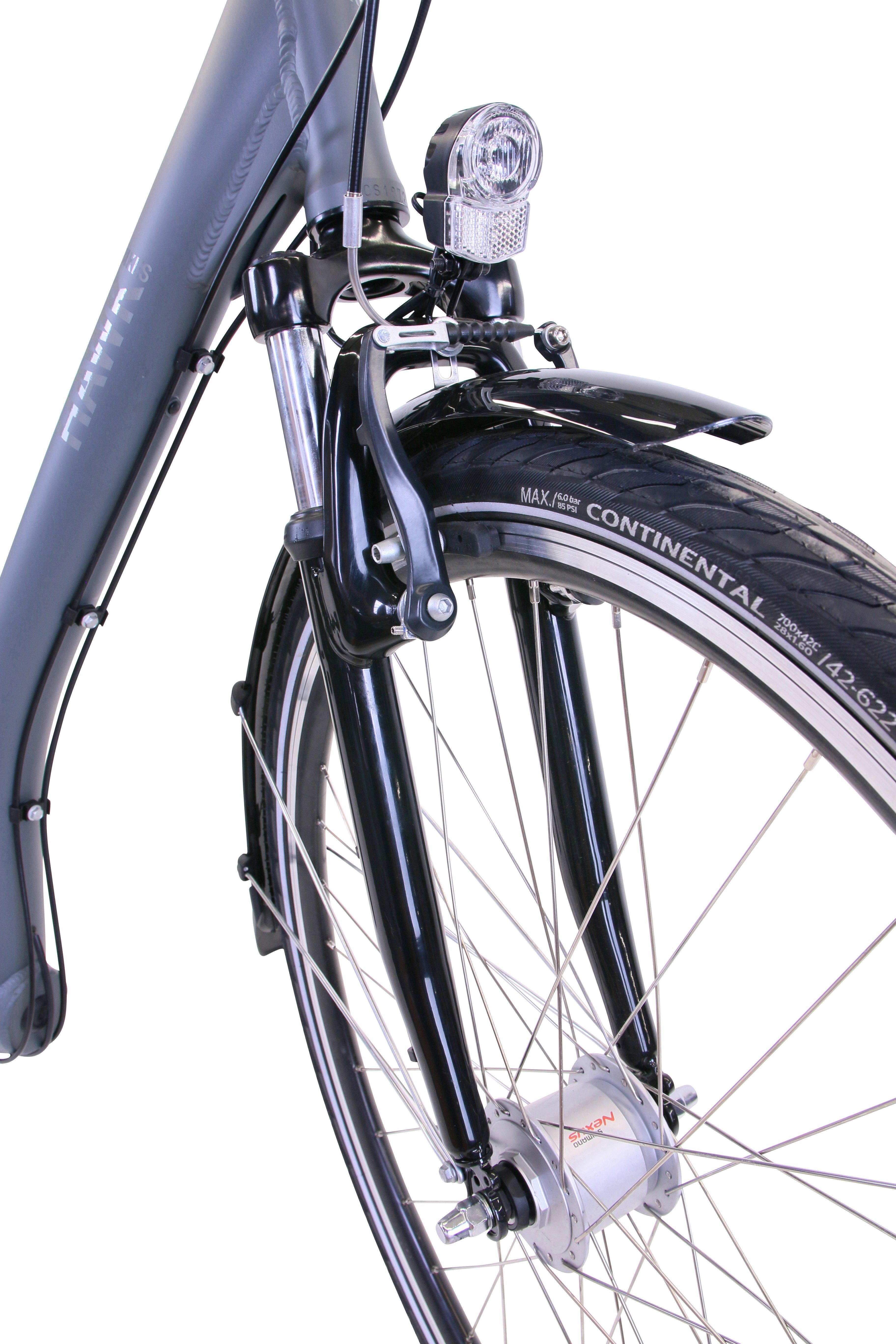 HAWK HAWK Plus Comfort Gang Bikes Shimano Nexus Schaltwerk Deluxe 7 City Cityrad Grey,