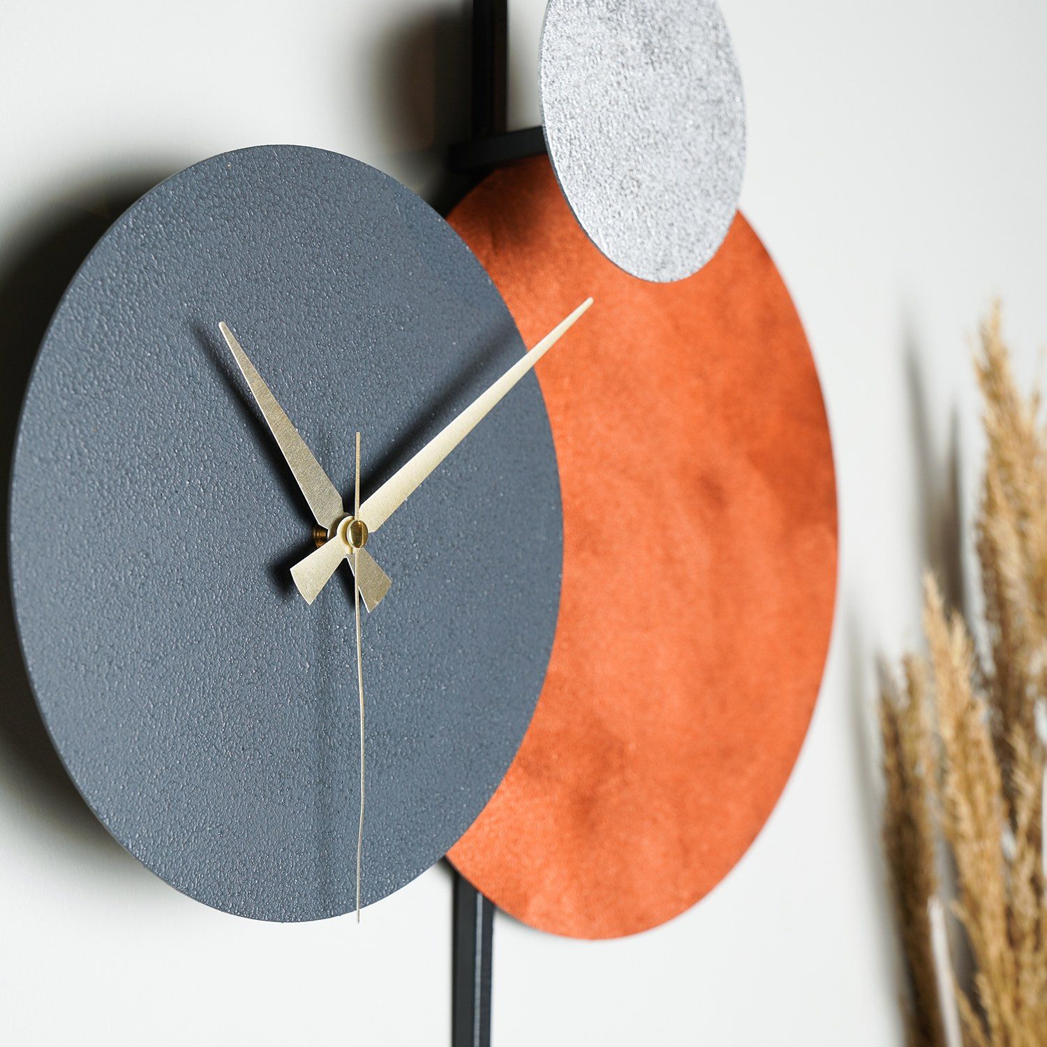 Wallity Wanduhr 100% METAL, 48 x 44 cm N1105