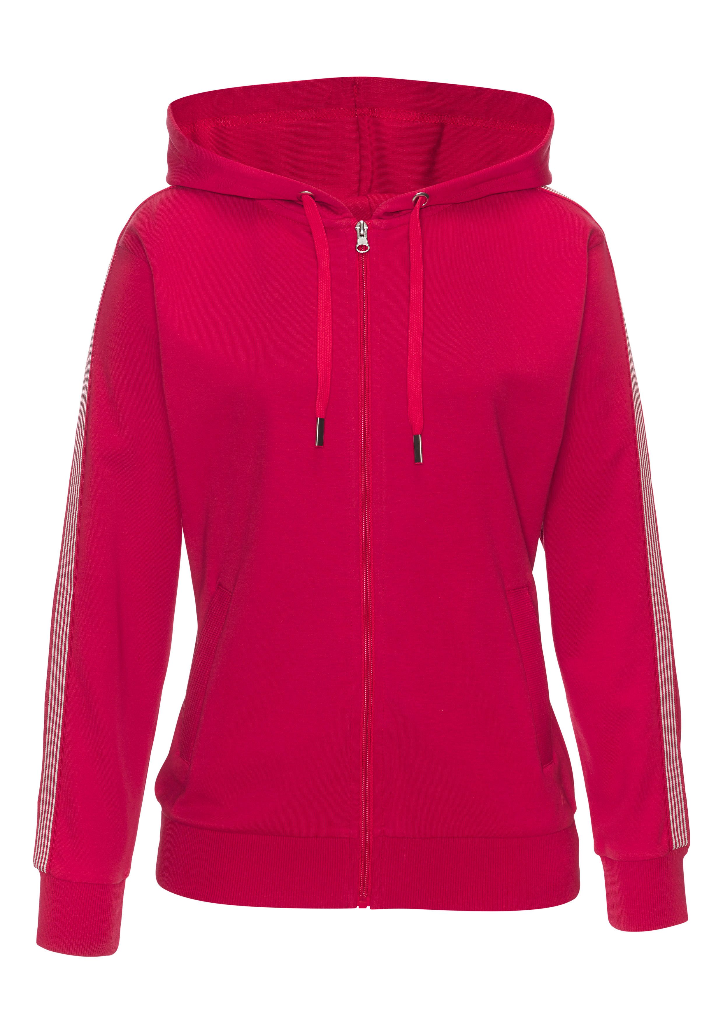 H.I.S Kapuzensweatjacke mit seitlichem Tapestreifen. € 39,99