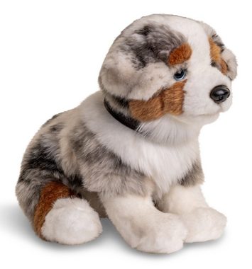 Uni-Toys Kuscheltier Australischer Schäferhund, 22 cm - m/o Leine - Plüsch-Hund, Plüschtier, zu 100 % recyceltes Füllmaterial