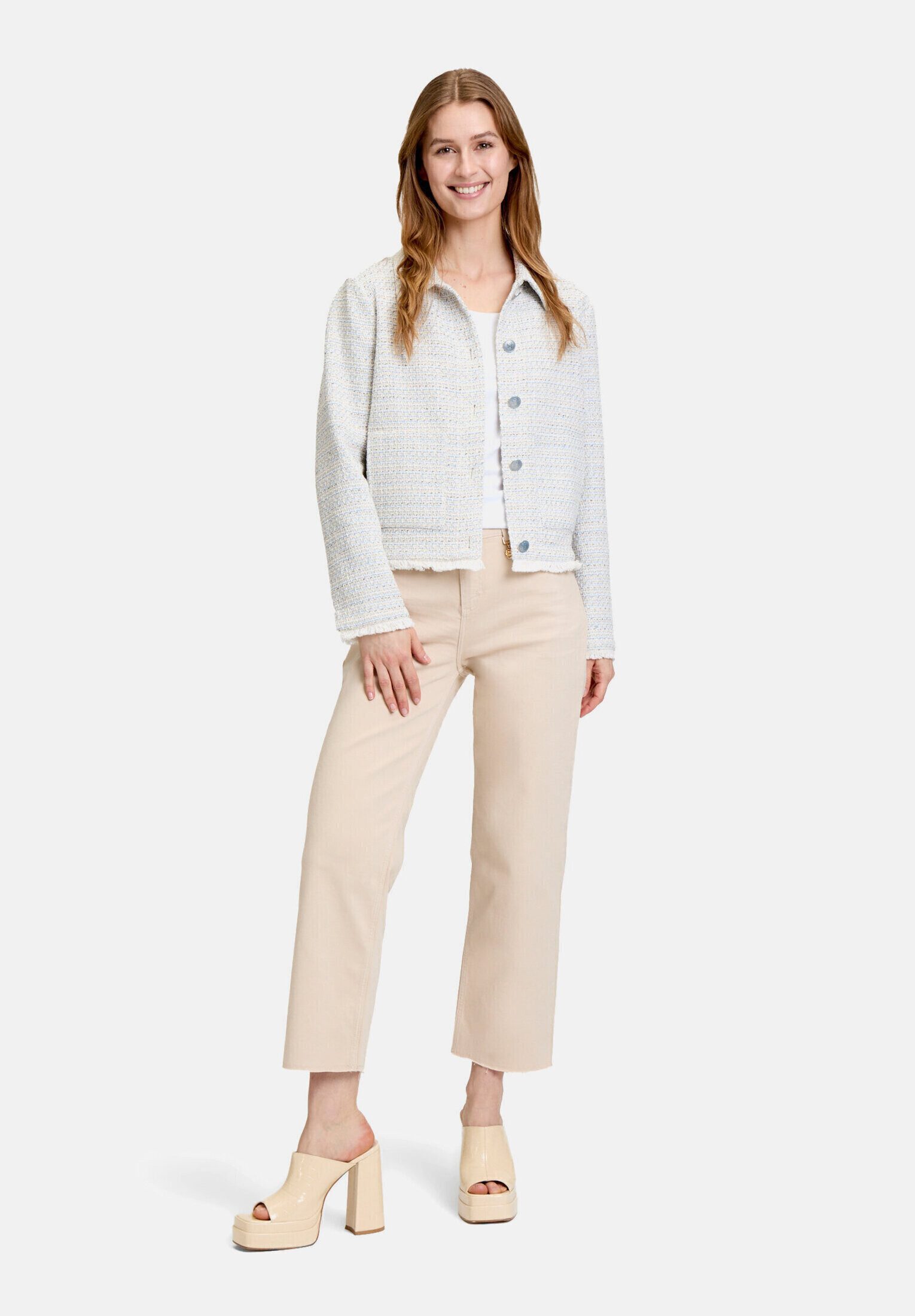 Cartoon Jackenblazer Damen mit Fransen Material