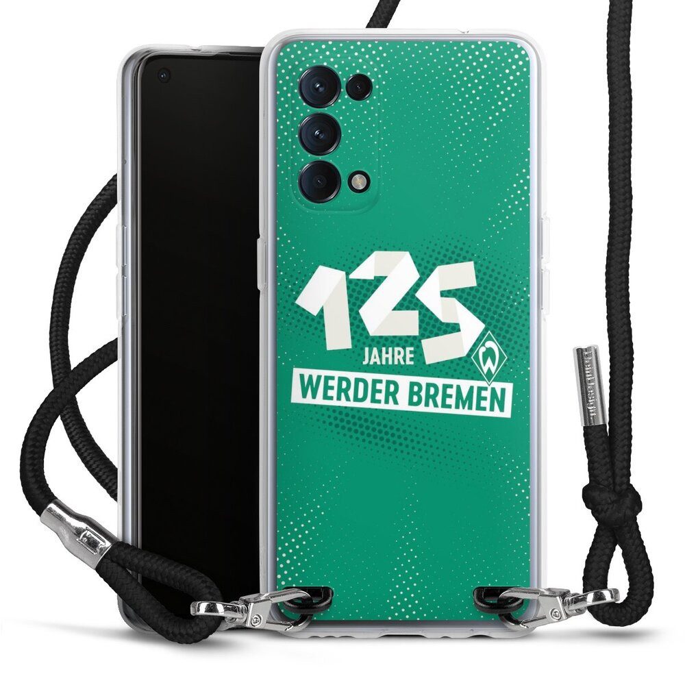 DeinDesign Handyhülle 125 Jahre Werder Bremen Offizielles Lizenzprodukt, Oppo Find X3 lite Handykette Hülle mit Band Case zum Umhängen