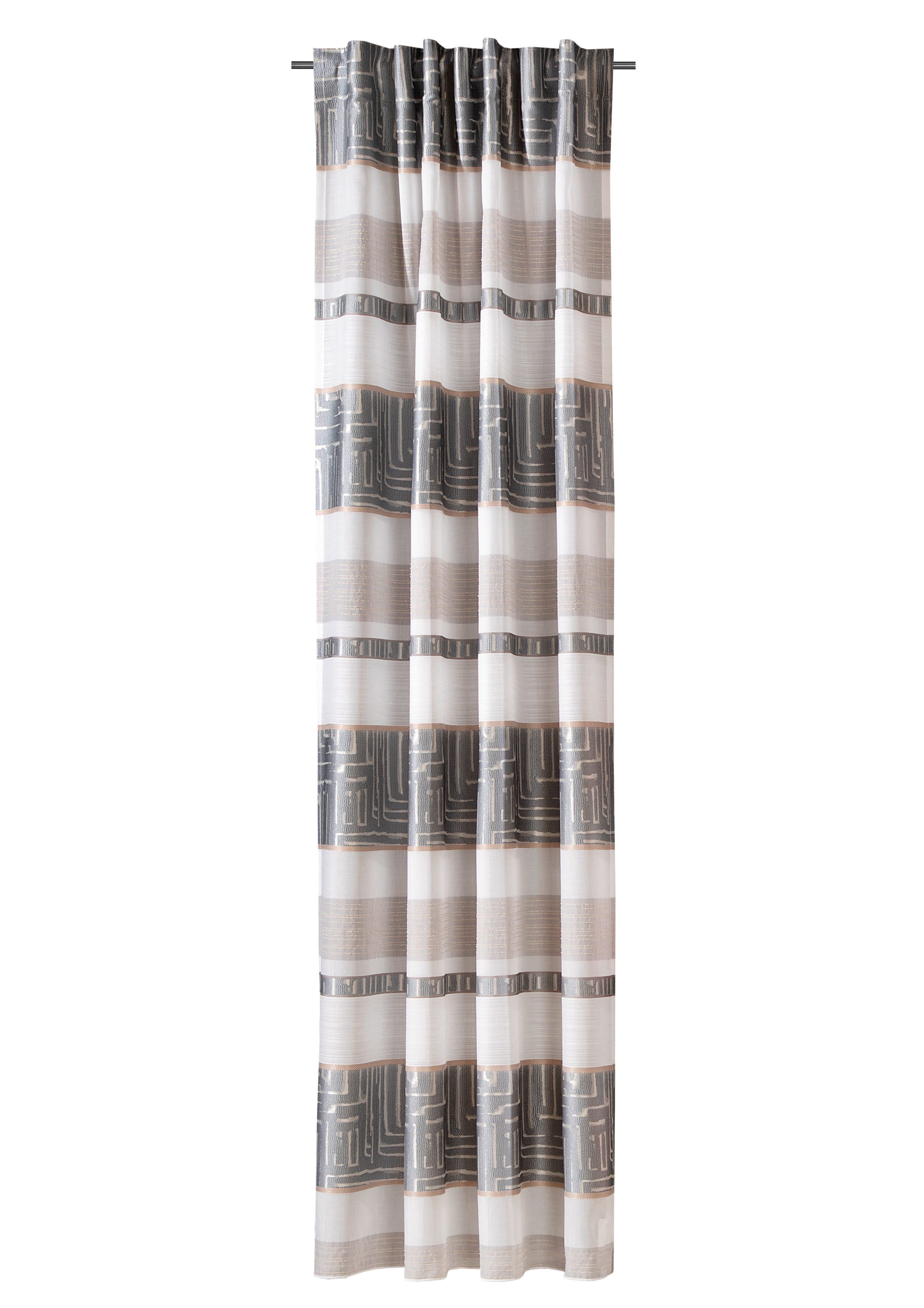 Verdi Vorhang Schal mit verdeckten Schlaufen Britta 140 x 245 cm (1 St), Multifunktionsband, halbtransparent