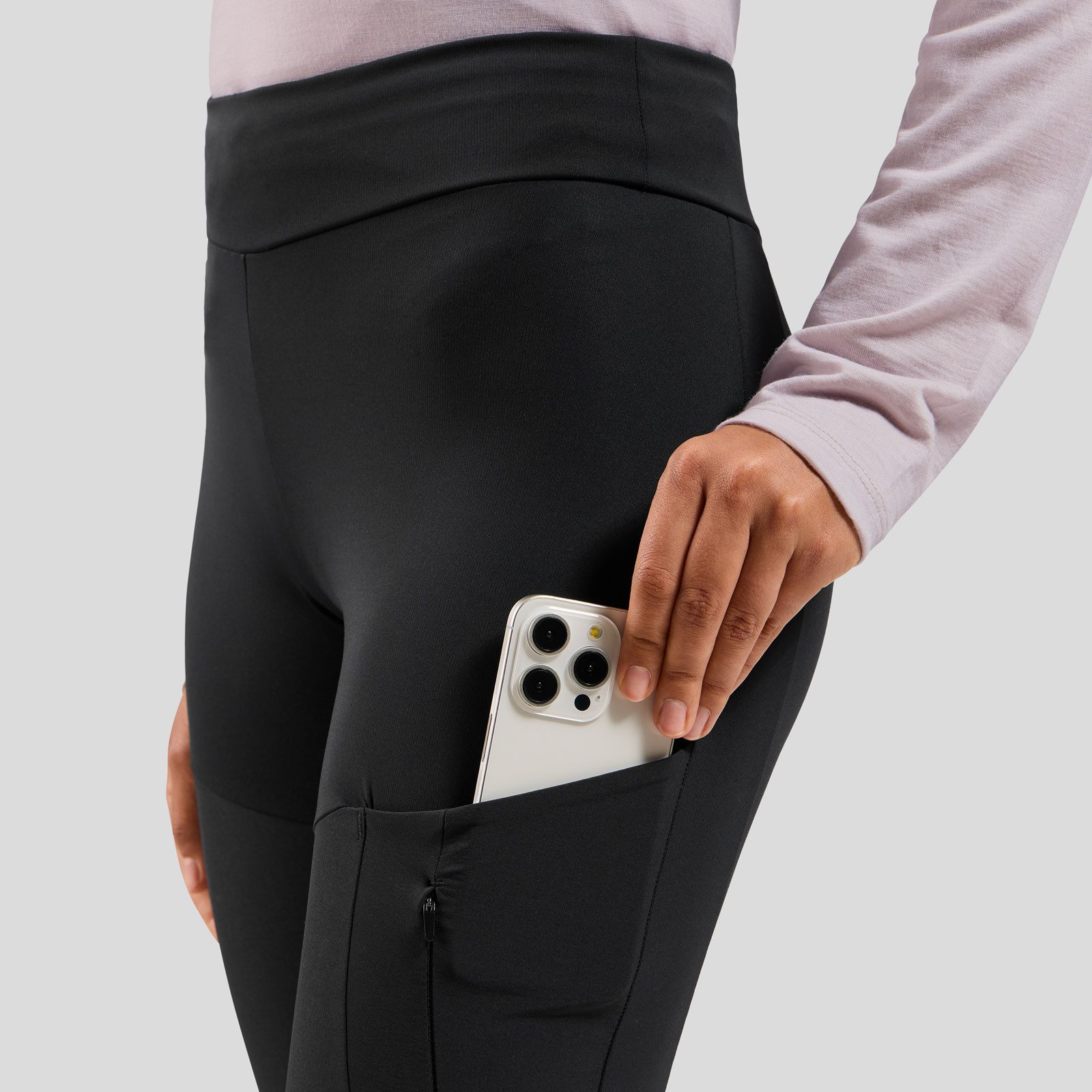 Odlo Outdoorhose Ascent Tights Wanderhose mit verstärkten Partien