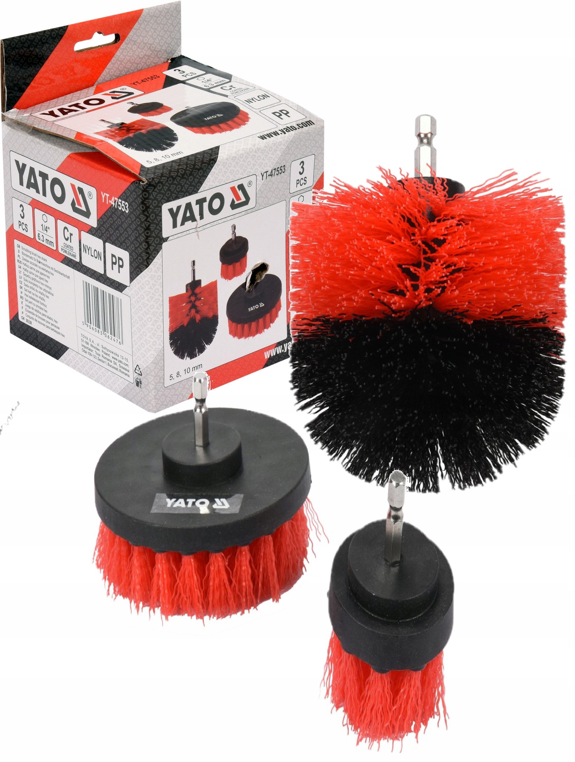 Reinigungsbürsten-Set Reinigungsbürsten für Bohrmaschine 3er SET 50, 80, 100, mm