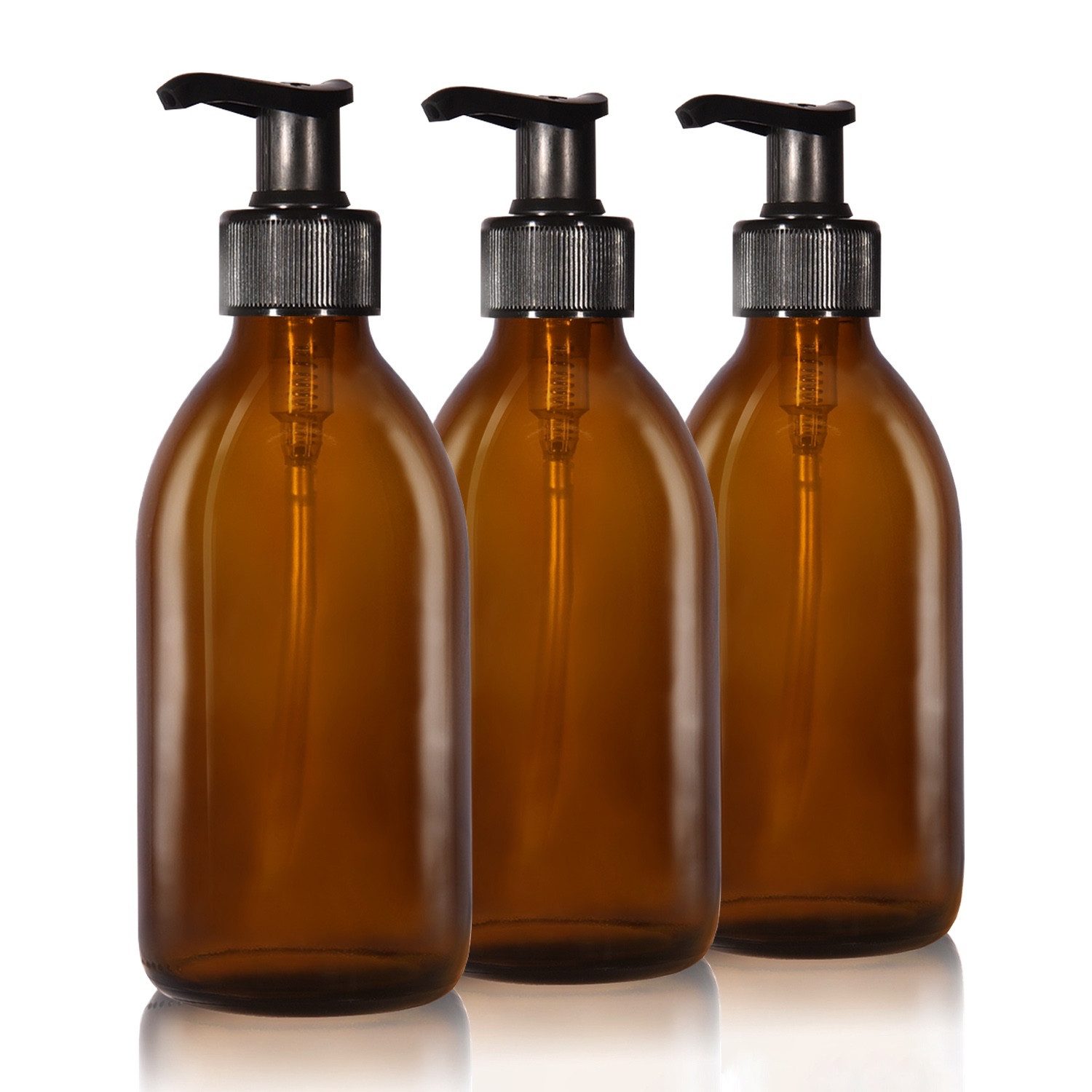 Seifenspender 3 x 250ml Seifenspender Pumpspender aus Glas zum Befüllen
