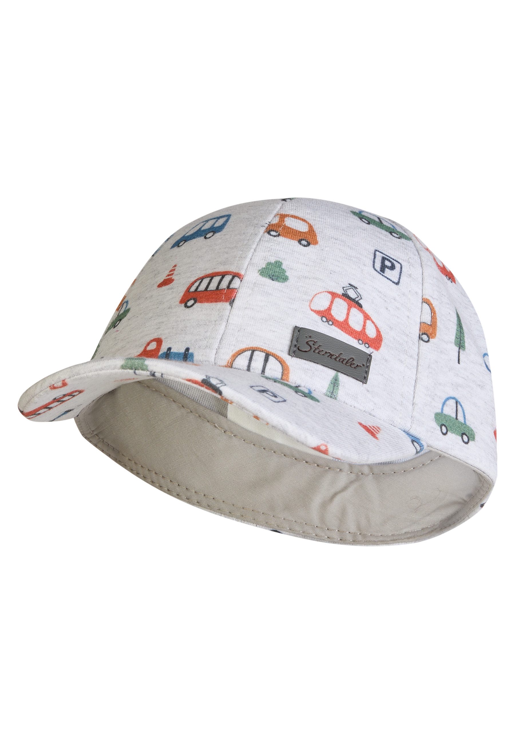 Sterntaler® Baseball Cap Basecap Fahrzeuge (1-St) Basecap aus Melange-Jersey mit Fahrzeug-Print und Gummi