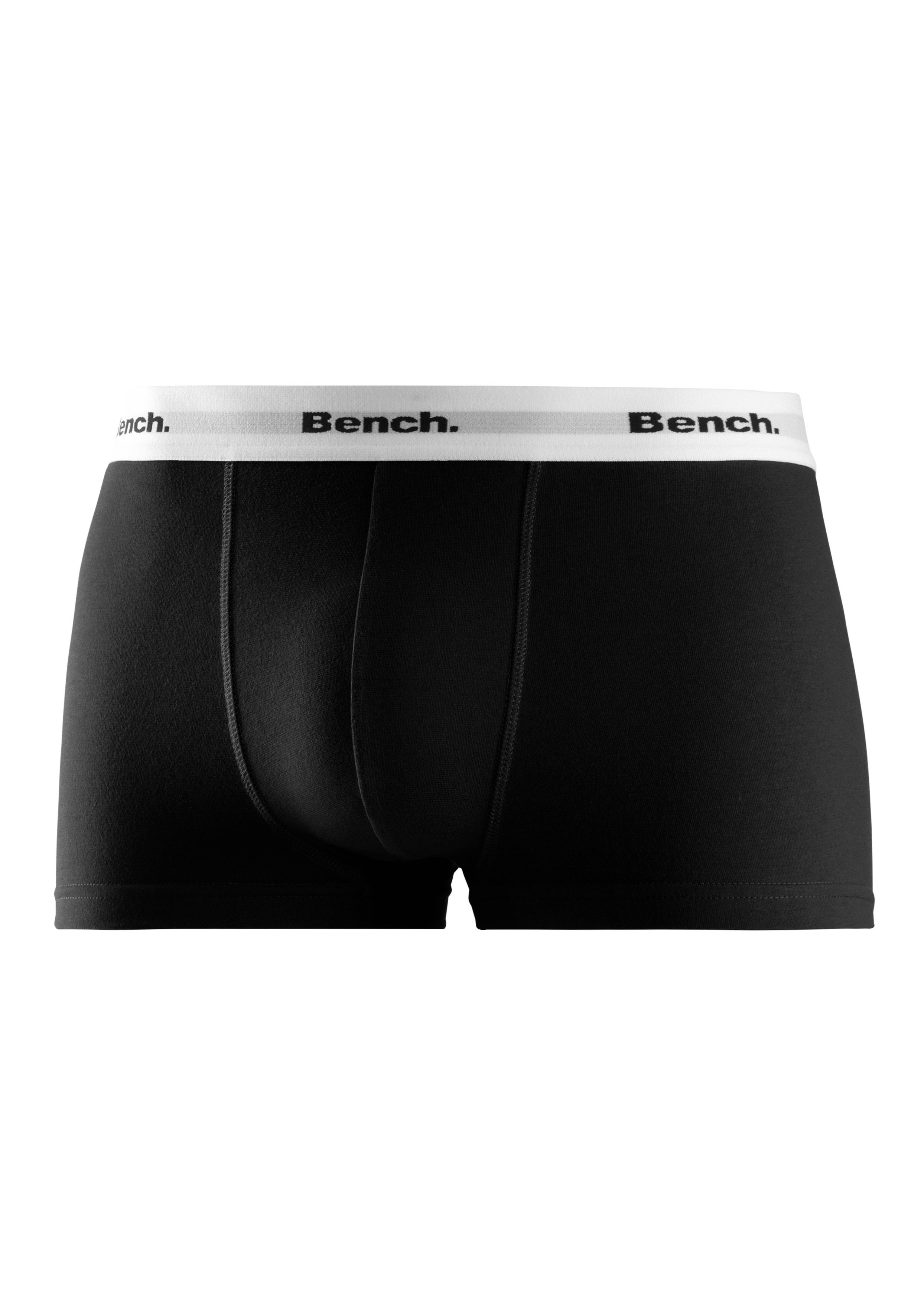 Boxershorts (Packung, schwarz Bund kontrastfarbenem in 4-St) mit Hipster-Form Bench.