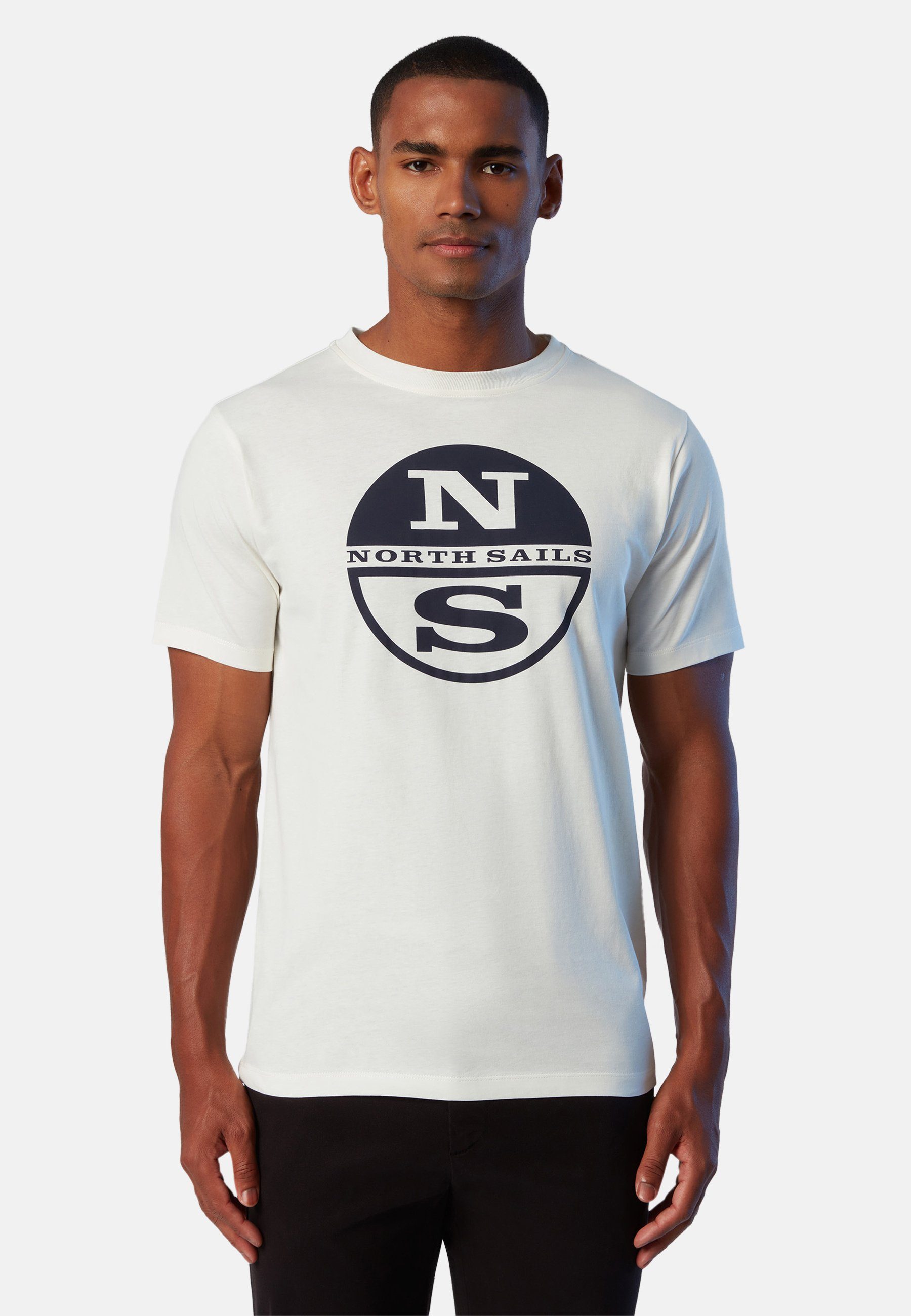 North Sails T-Shirt T-Shirt mit Logo-Druck mit klassischem Design weiss