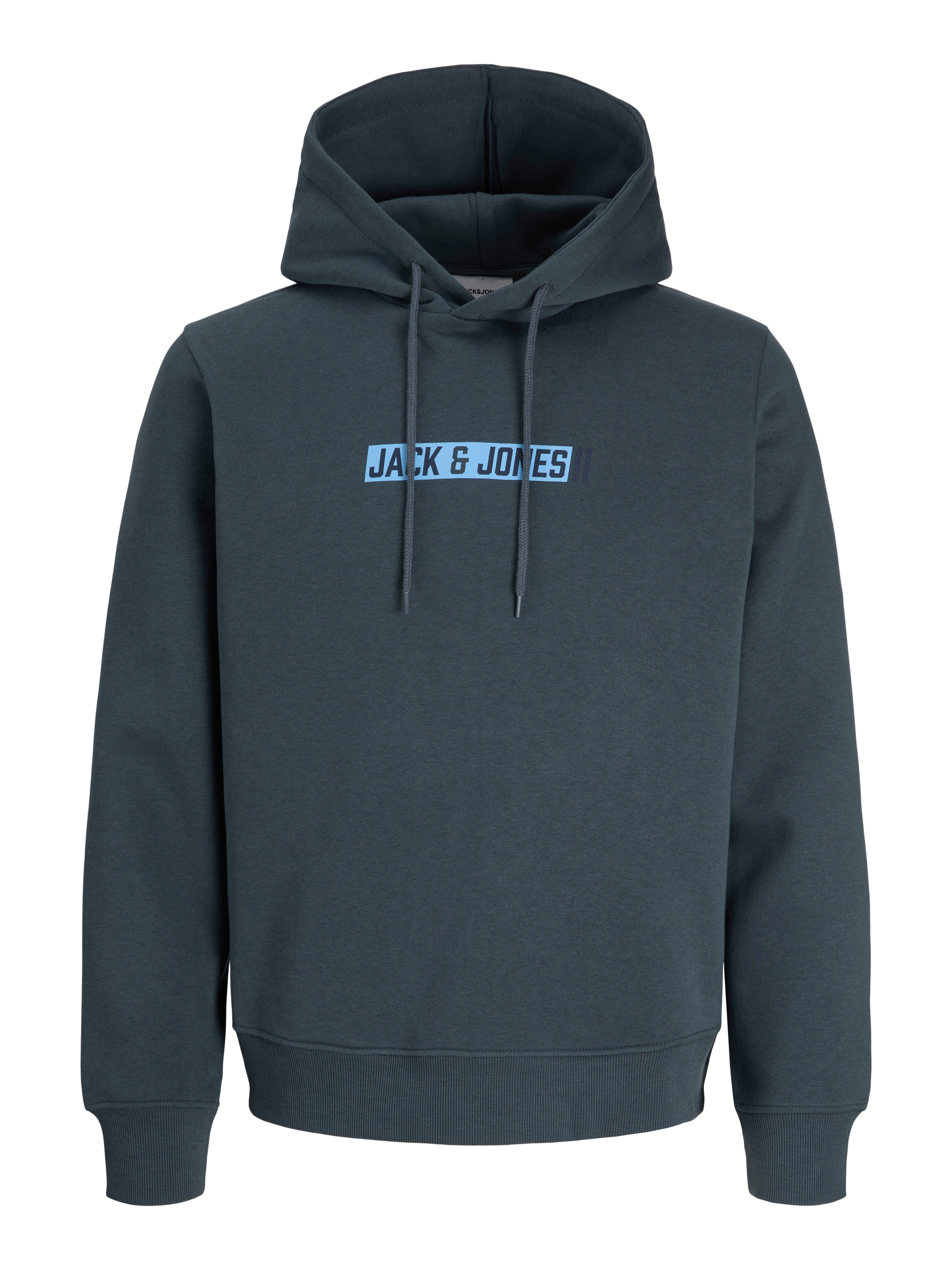 Jack & Jones Kapuzensweatshirt JJMUNK SWEAT HOOD Materialmix, regular fit