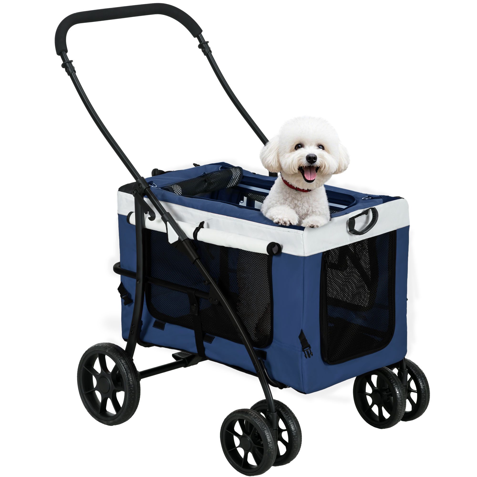PawHut Hundebuggy Hundetrolley mit abnehmbarem Korb, günstig online kaufen