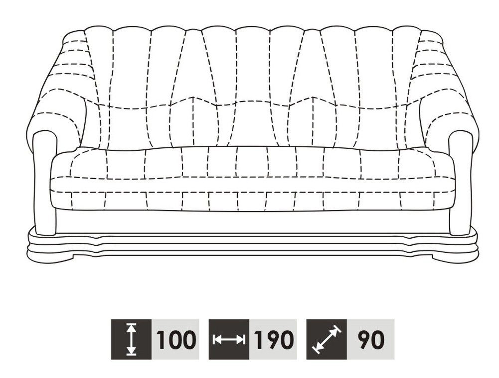 JVmoebel Polstergarnitur Elegantes Ledersofa Set - 3er und 2er Couchkombination, Made in Europa