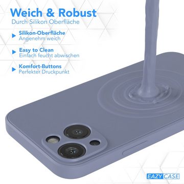 EAZY CASE Handyhülle TPU Hülle für Apple iPhone 13 Mini 5,4 Zoll, Silikon Schutzhülle mit Kameraschutz Matt Back Cover Soft Eis Blau