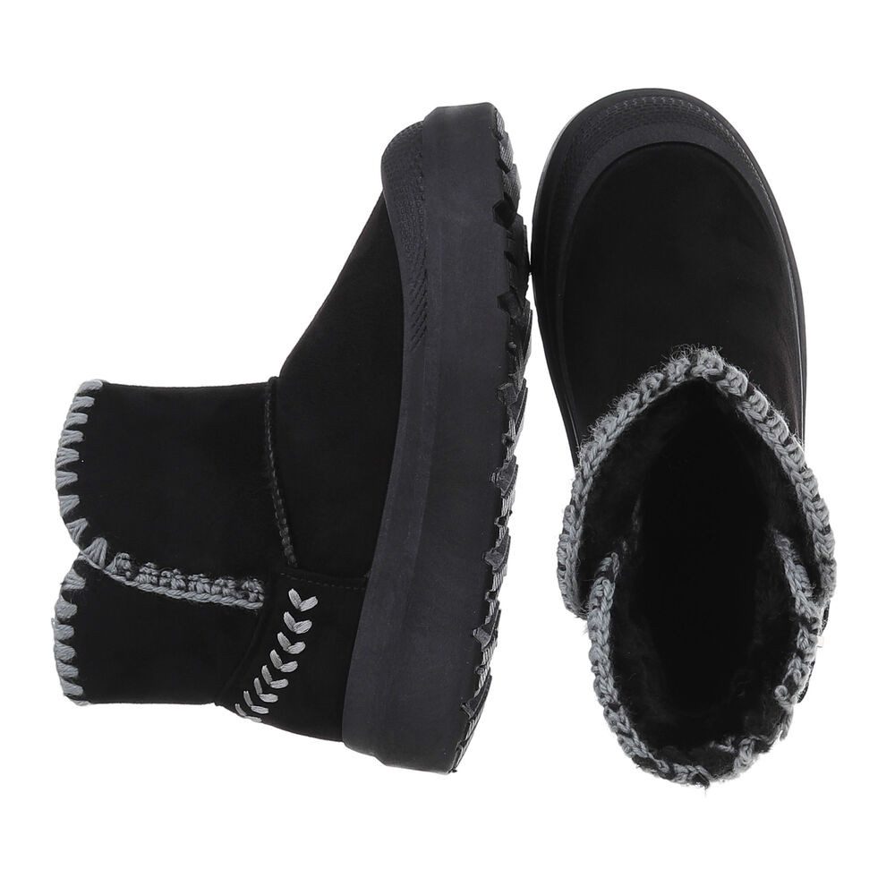 Ital-Design Damen Snowboots Freizeit Snowboots (87417643) Flach Stiefeletten in Schwarz