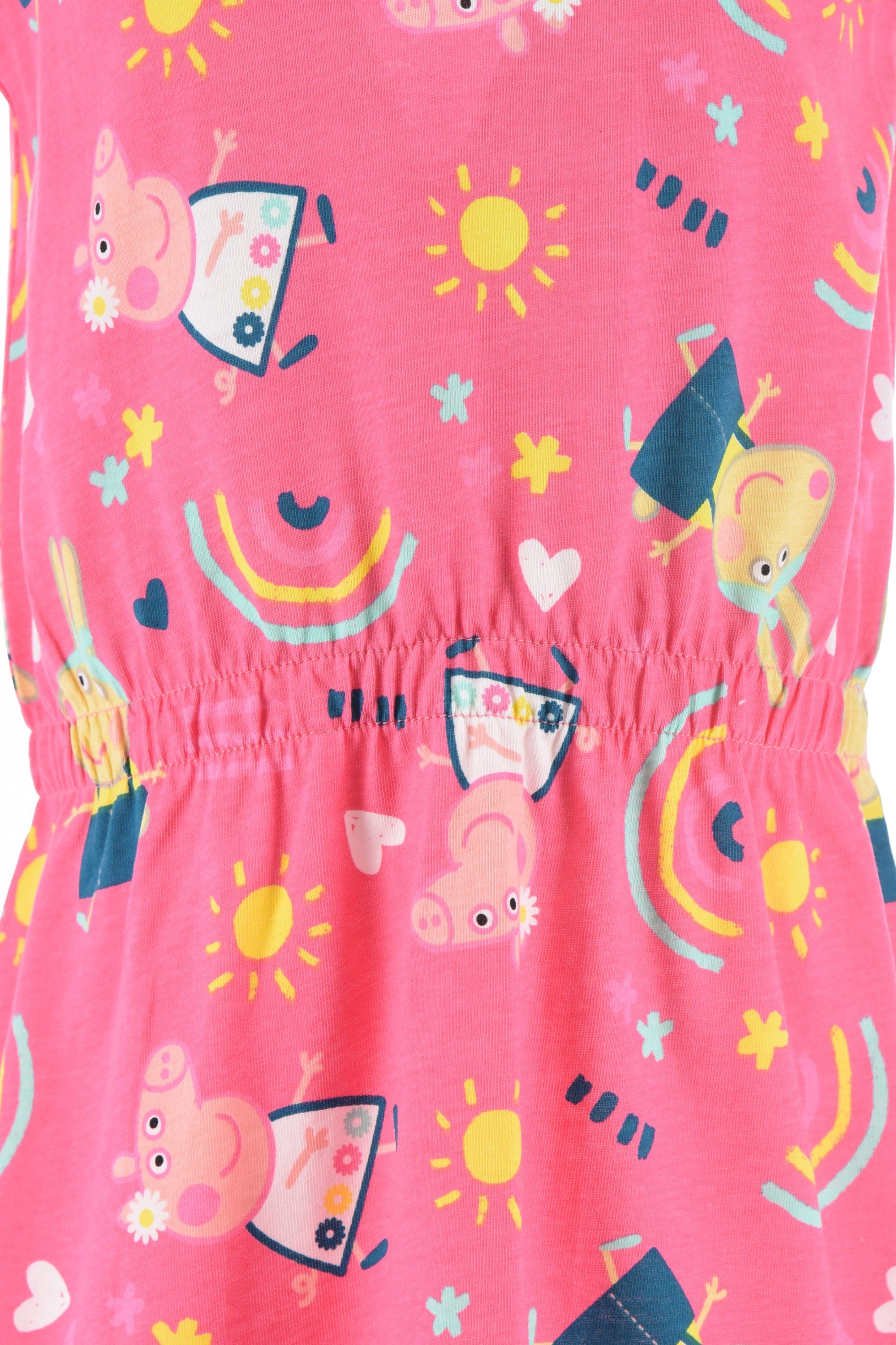 Peppa Pig Sommerkleid Peppa Wutz Pig Kinder Mädchen Kleid Gr. 98 bis 116, 100% Baumwolle