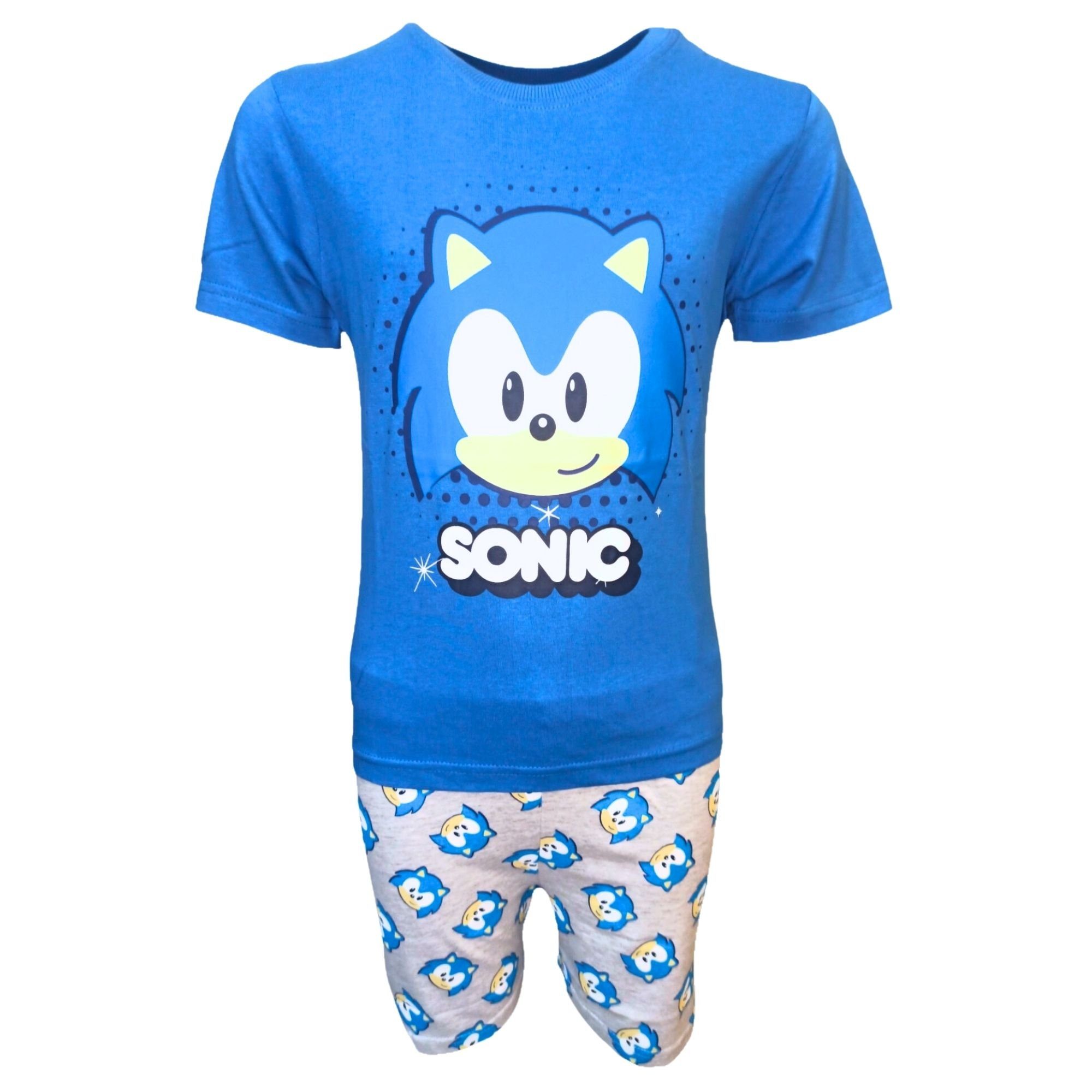 Sonic The Hedgehog Schlafanzug (2 tlg) Jungen Pyjama Set - Shorty Gr. 98-128 cm