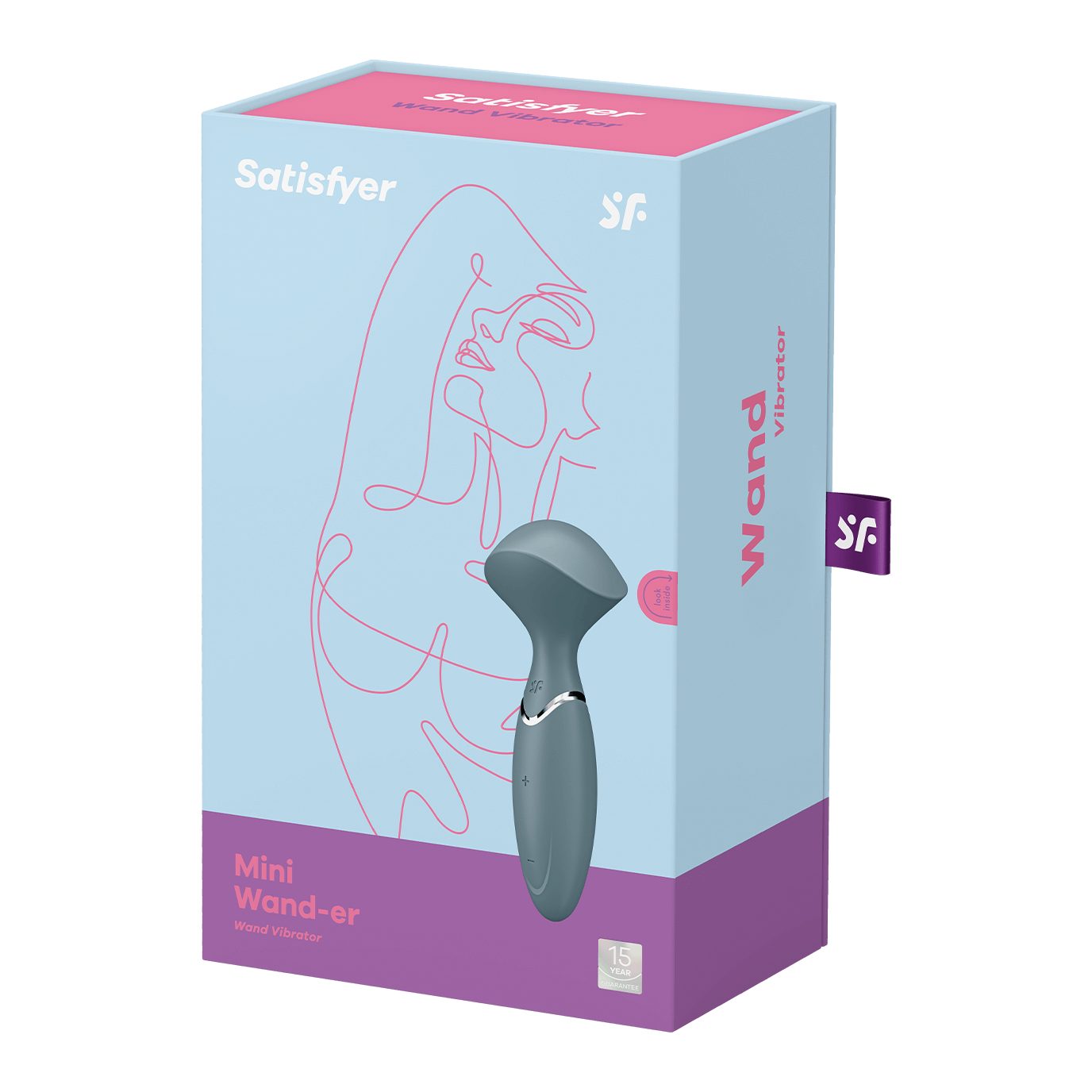 (16cm) Satisfyer Massager Vibrator & Mini Klitoris-Stimulator grau Satisfyer Wand-er