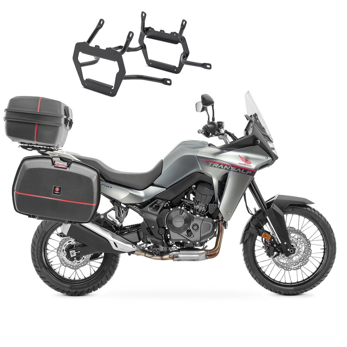 Bagtecs Kofferset Seitenkoffer + Topcase für Honda Transalp XL 750 23-25 TB8SL