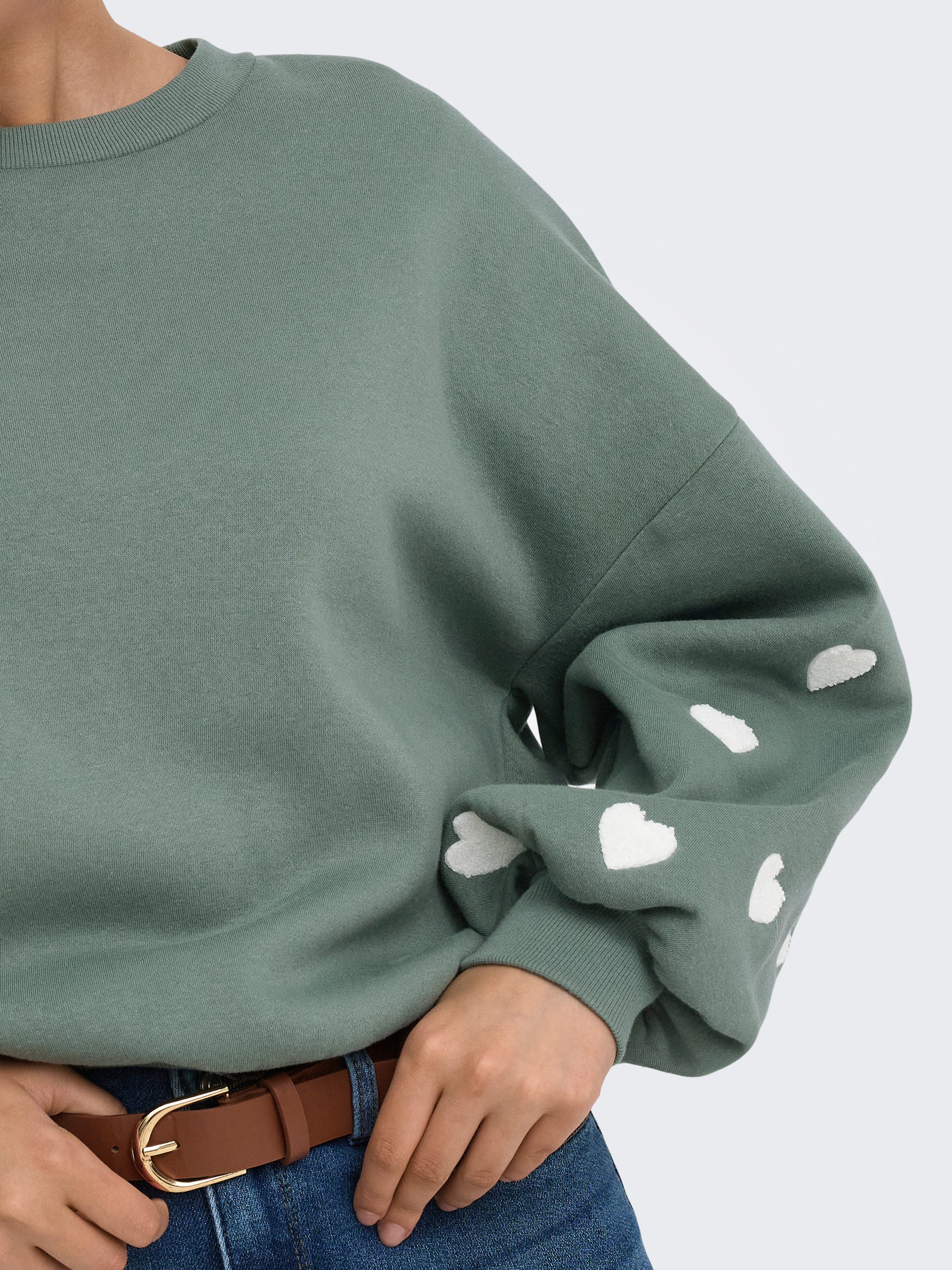 ONLY Sweatshirt ONLMACY L/S O-NECK BOX CC SWT Baumwollmischung, regular fit – Bild 3 von 5