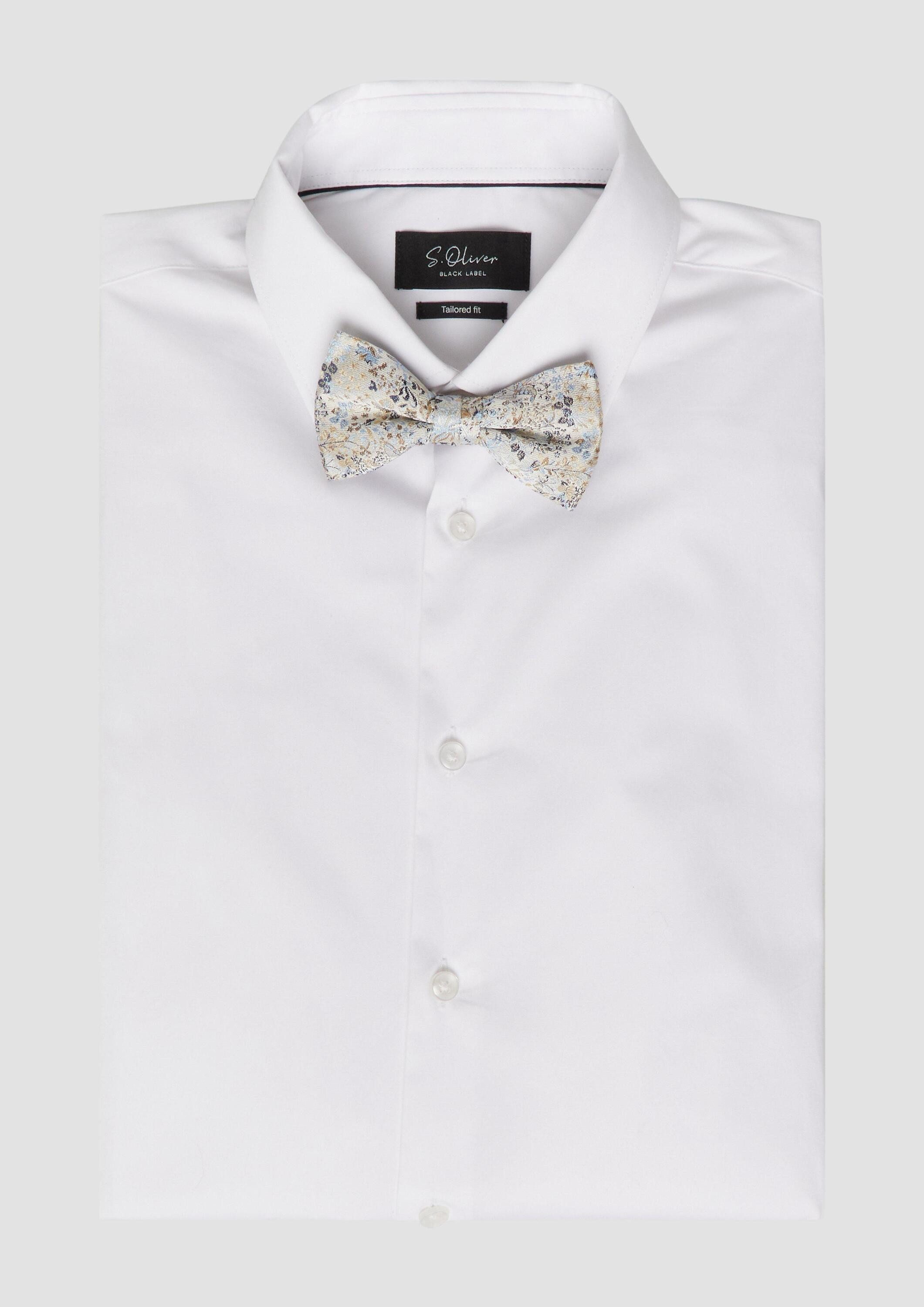 s.Oliver Fliege Krawatte Set aus Fliege und Einstecktuch aus Seidenmix