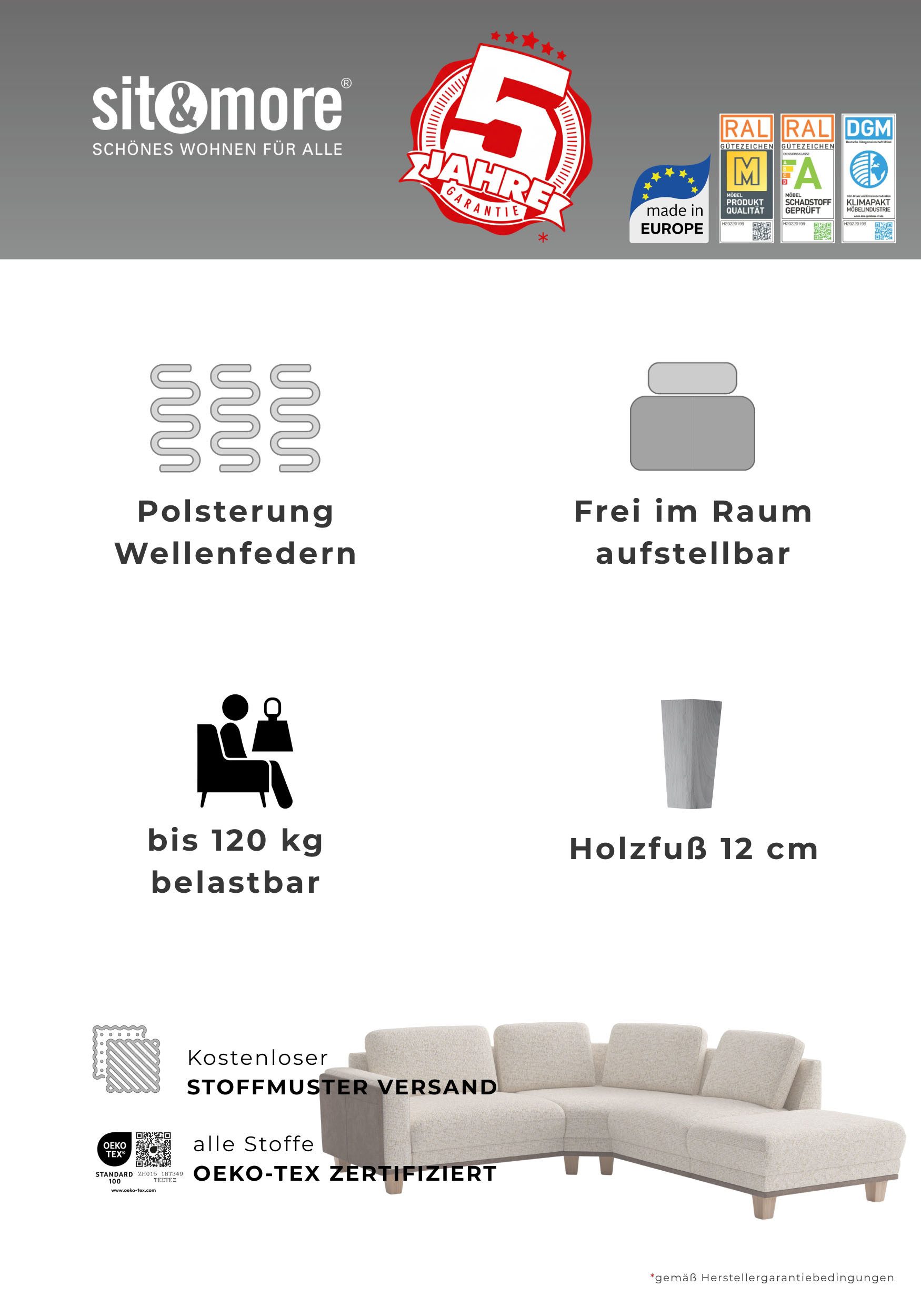 sit&more Sofakissen Concept, (Set), Set- 2 Stück