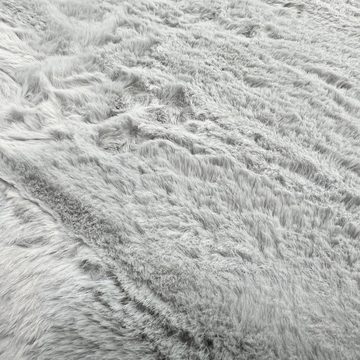 Badematte Hasenfellimitat Bad-Teppich schön weich in grau Teppich-Traum, Höhe 11 mm, Polyester, rechteckig, rechteckig