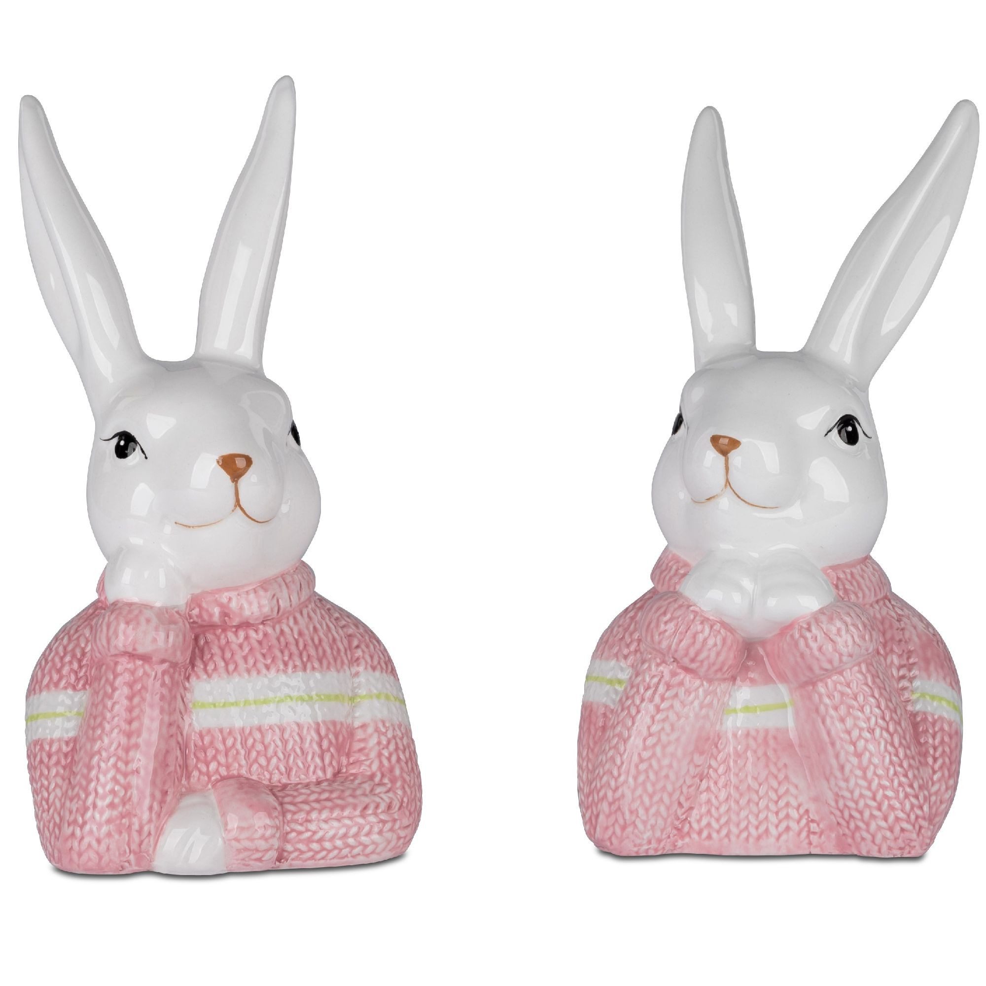 formano Dekofigur Osterzeit, Höhe: 18cm, Farbe: Weiß, Motiv: Hase