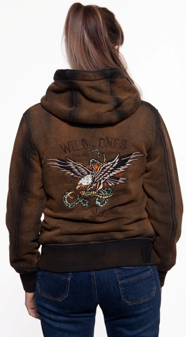 King Kerosin Motorradjacke Queen Kerosin Wild One Adventure Damen Jacke herausnehmbares Innenfutter