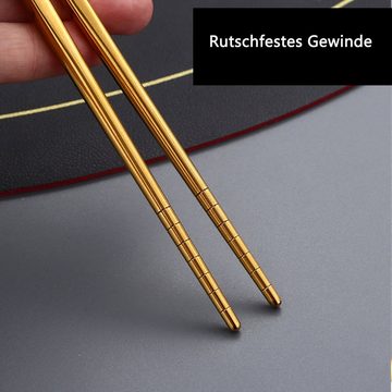 KÜLER Besteck-Set Besteck,Edelstahl-Besteck,Essstäbchen,Löffel,Gabel,3 Stück (3-tlg), 1 Personen