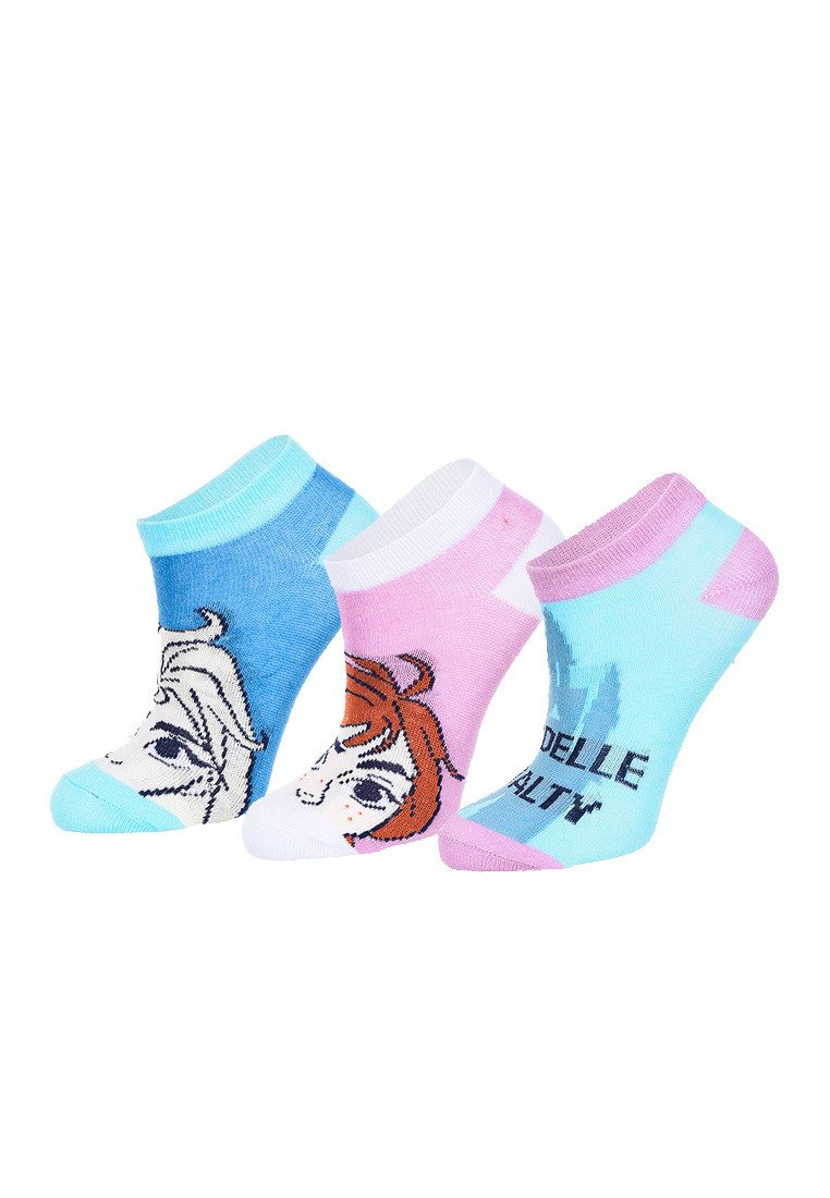 Disney Frozen Sneakersocken Die Eiskönigin Sneaker-Socken Mädchen 6 Paar