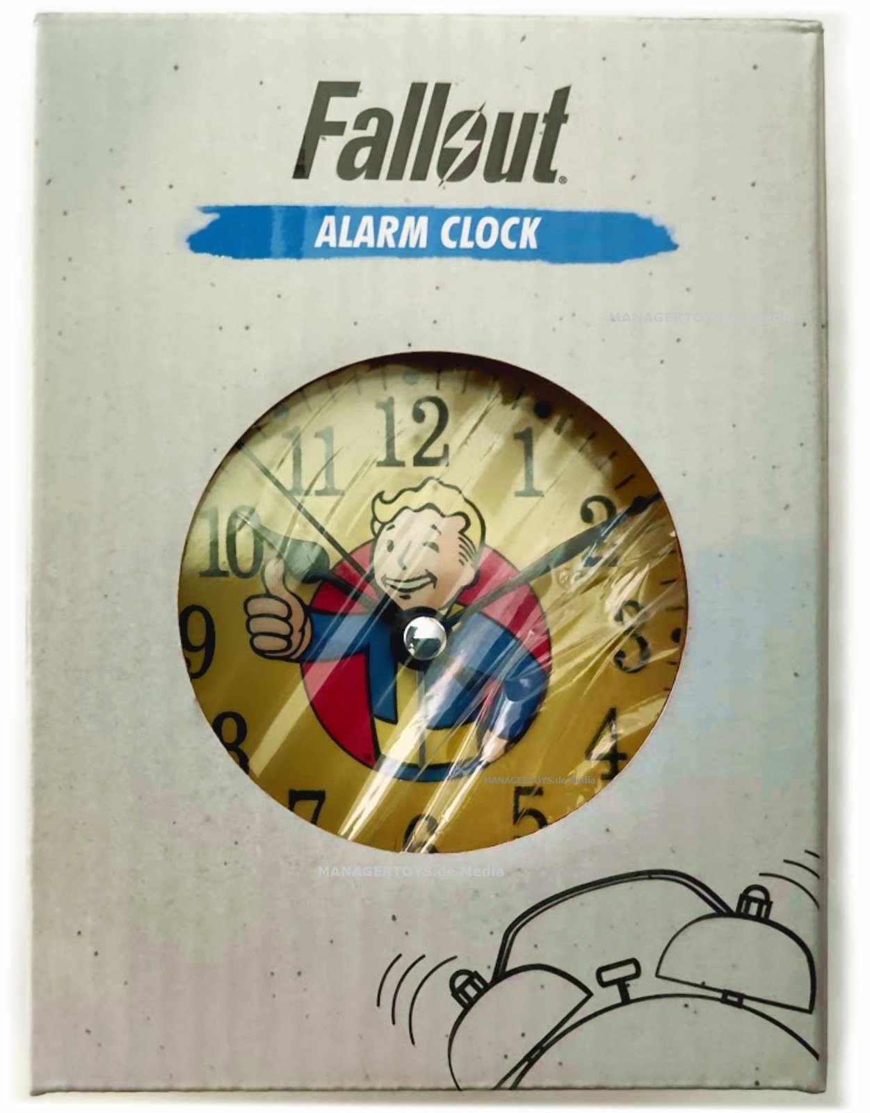 Alarm Clock official Vault Boy Metall Glockenwecker Limited Fallout Uhr Wecker GAYA
