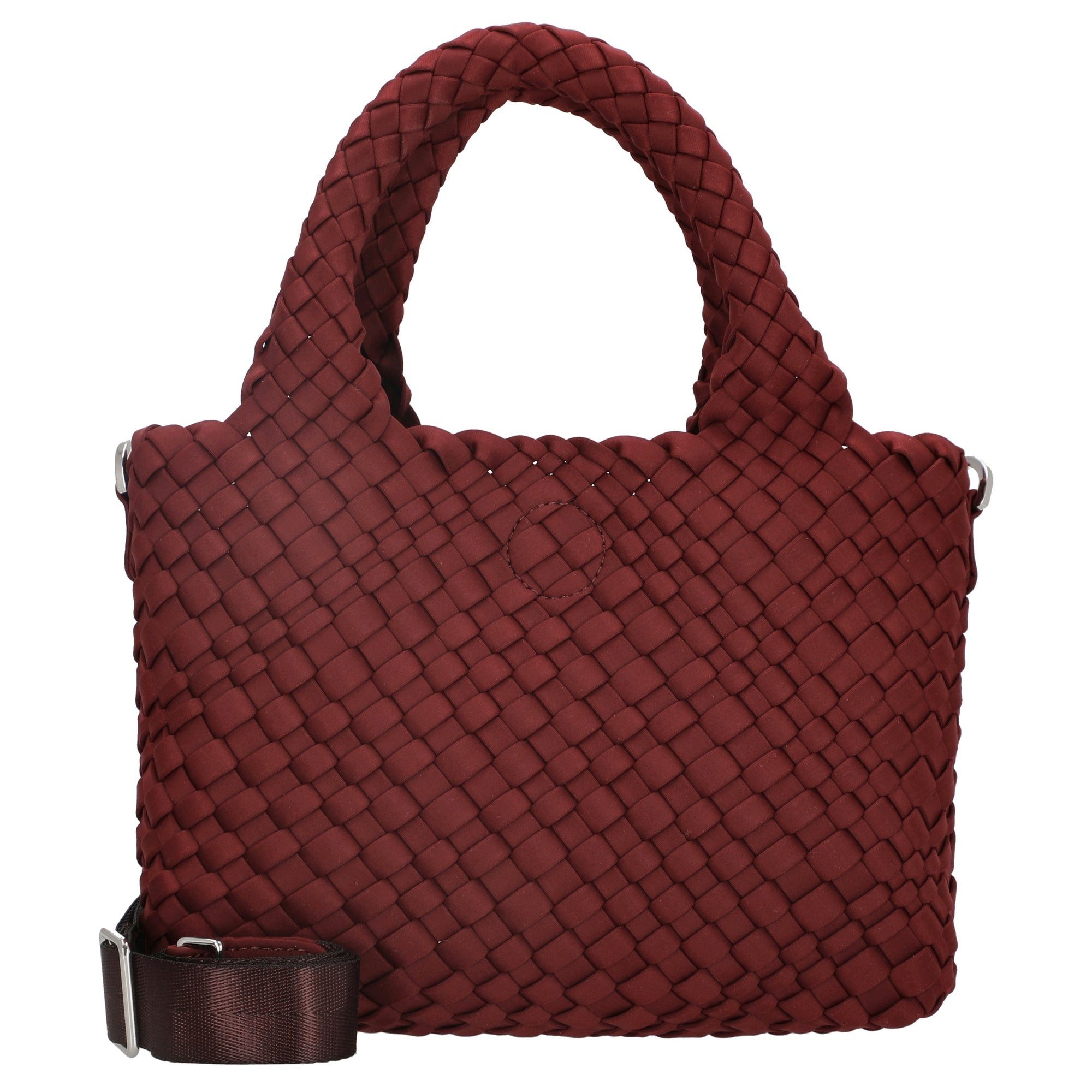 Les Visionnaires Handtasche Elia Petite Neoweave - Henkeltasche 30 cm (bordeaux)