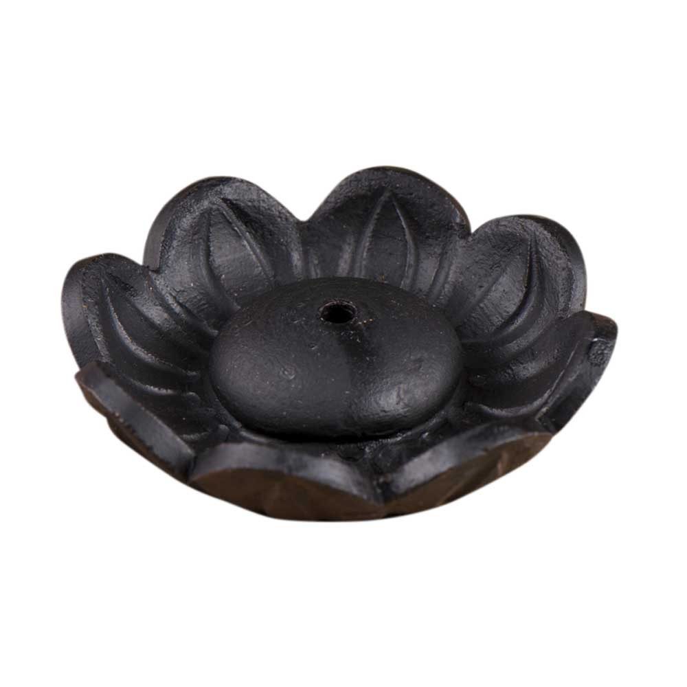 Berk Räucherstäbchen-Halter Räucherstäbchenhalter - Lotus schwarz aus Ton