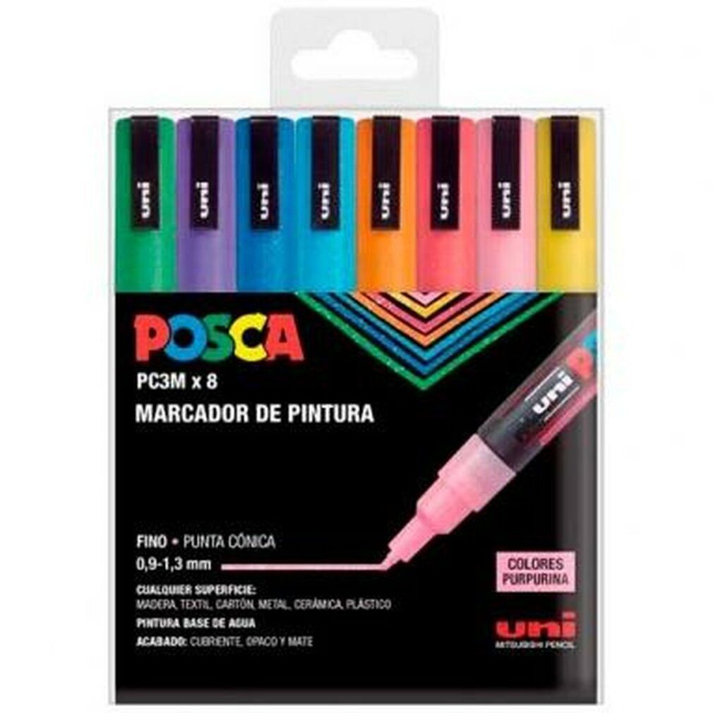 Thumbnail - Uni Marker Marker-Set -Ball PC-3M 8 Stücke Bunt