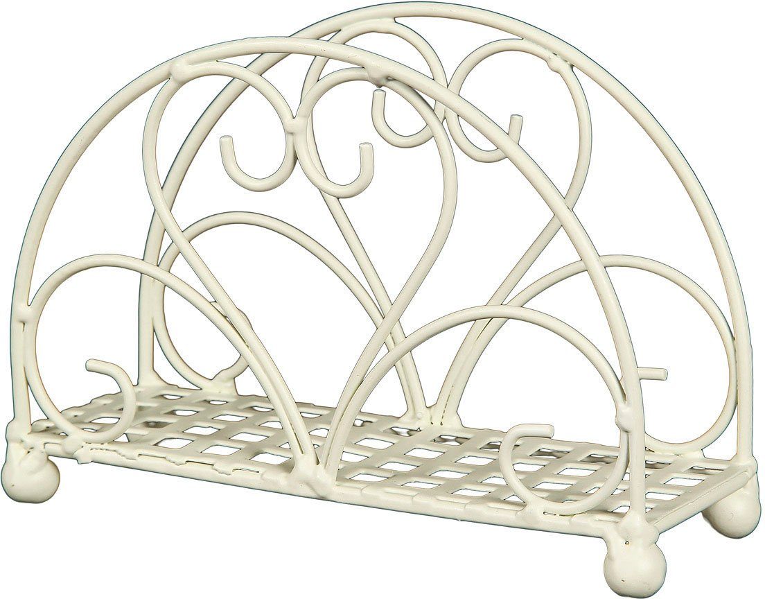 Ambiente Haus Küchenrollenhalter Serviettenhalter aus Eisen in Antikweiß, ( günstig online kaufen