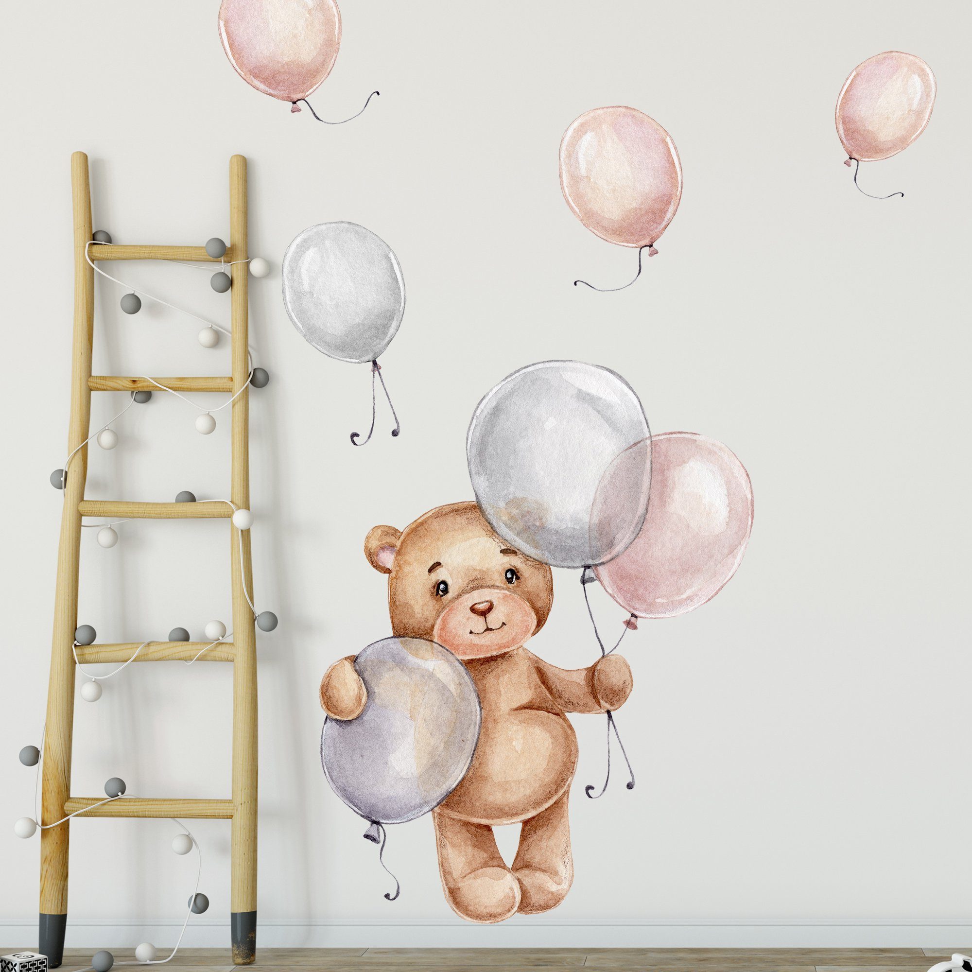 WANDKIND Wandtattoo Bär mit Ballons V271, günstig online kaufen