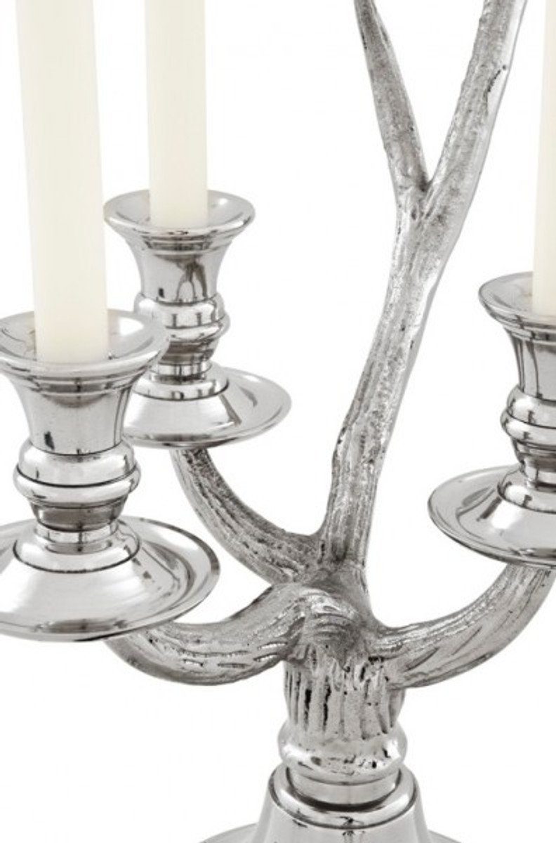 Barock Casa Geweih Nickel Padrino Kerzenständer Kerzenständer Luxus Finish
