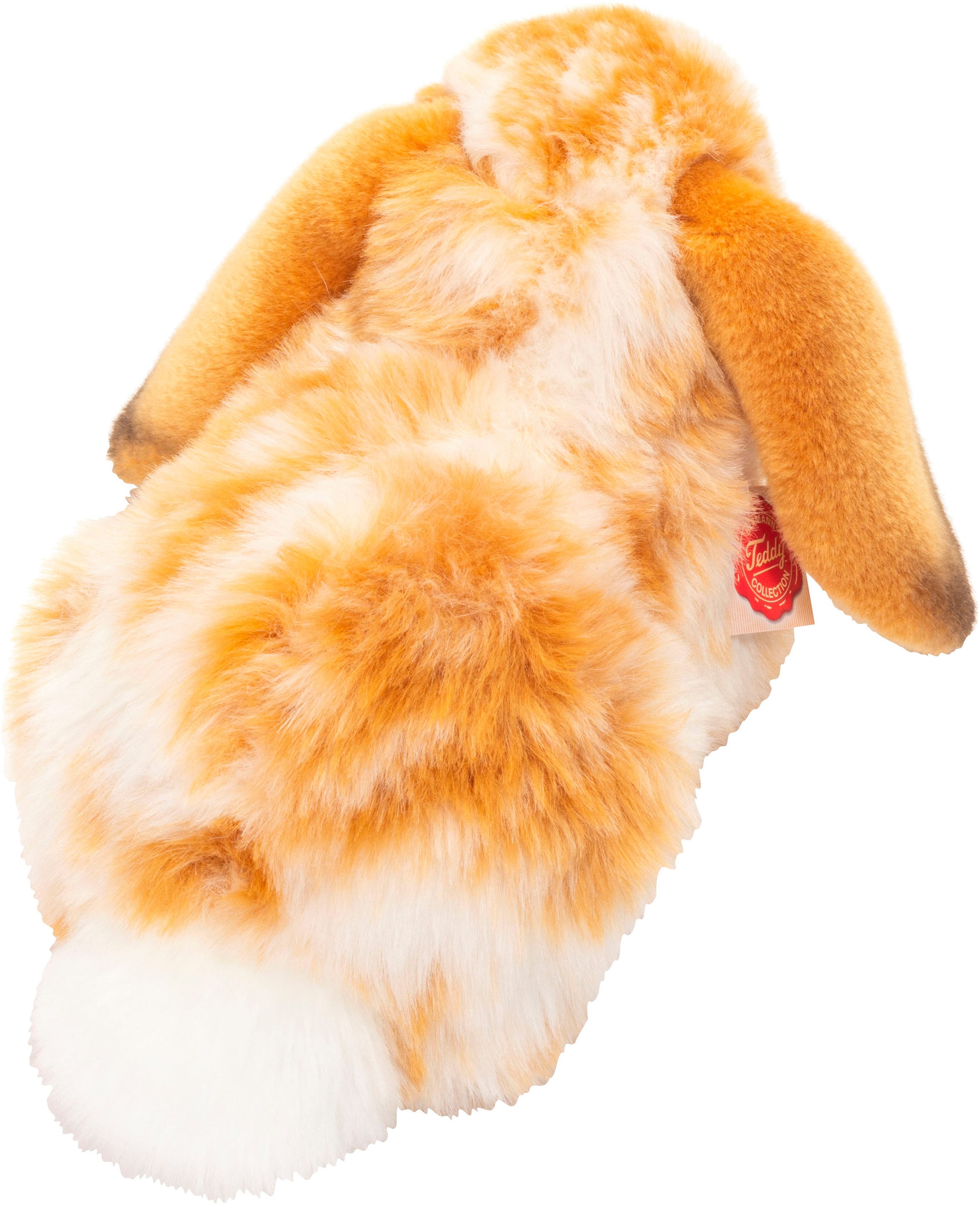 Teddy Hermann® Kuscheltier Hase liegend hellbraun-weiss gescheckt 30 cm