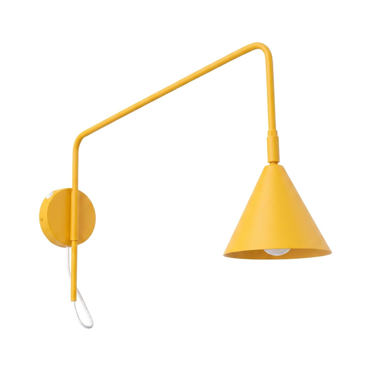 SOLLUX lighting Wandleuchte Wandleuchte NOX 1 gelb mit Schalter, Nicht enthalten
